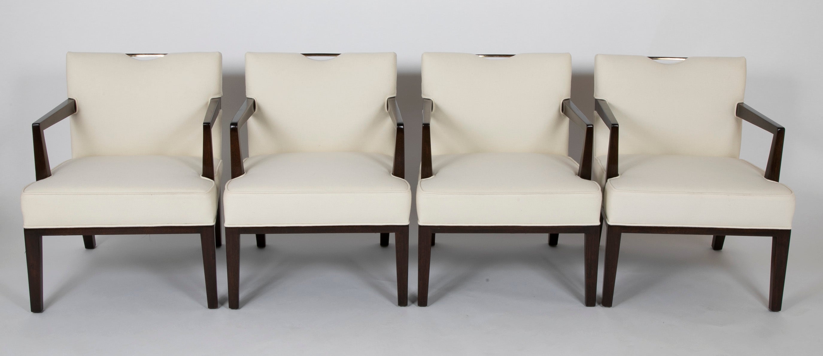 Set of Four Edward Wormley for Dunbar Armchairs