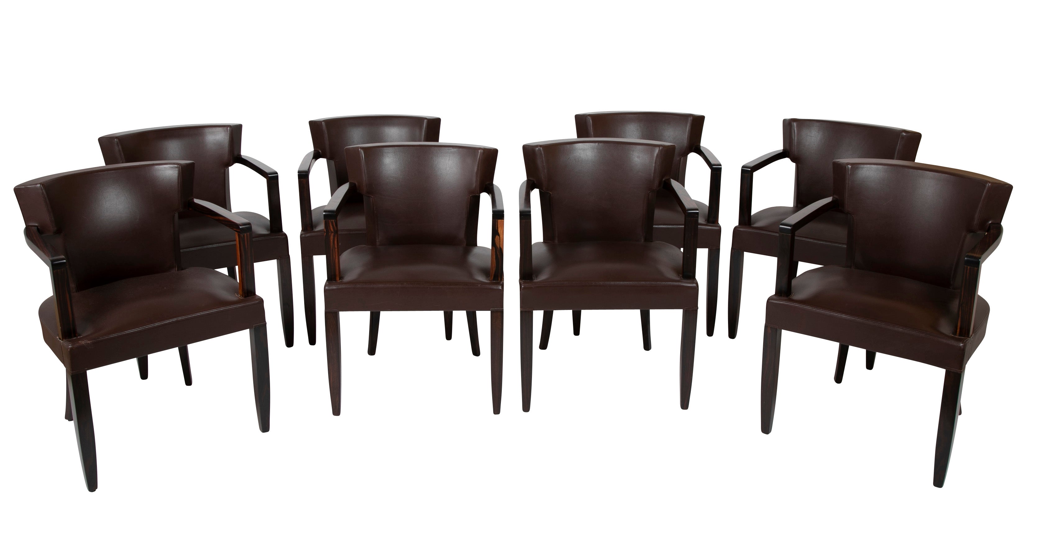 Set of Eight French Dining Chairs