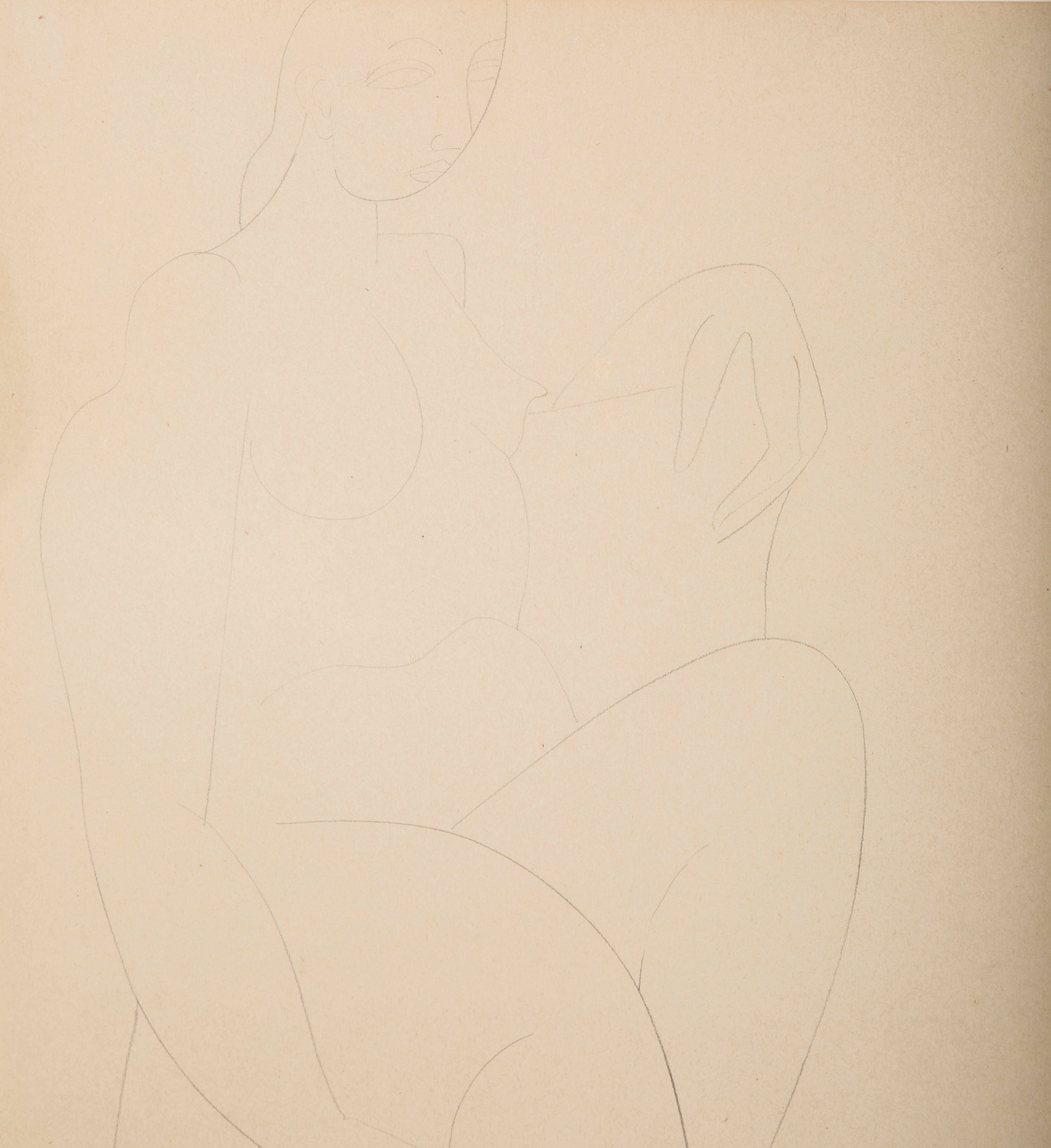 A Pencil Drawing by Louise Nevelson.