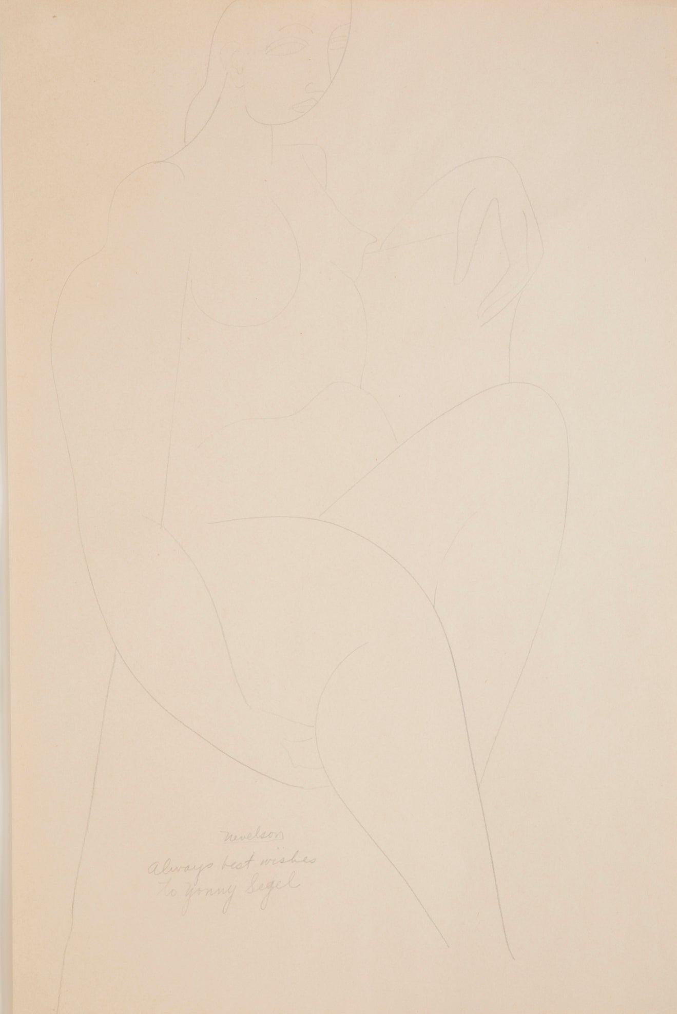 A Pencil Drawing by Louise Nevelson.