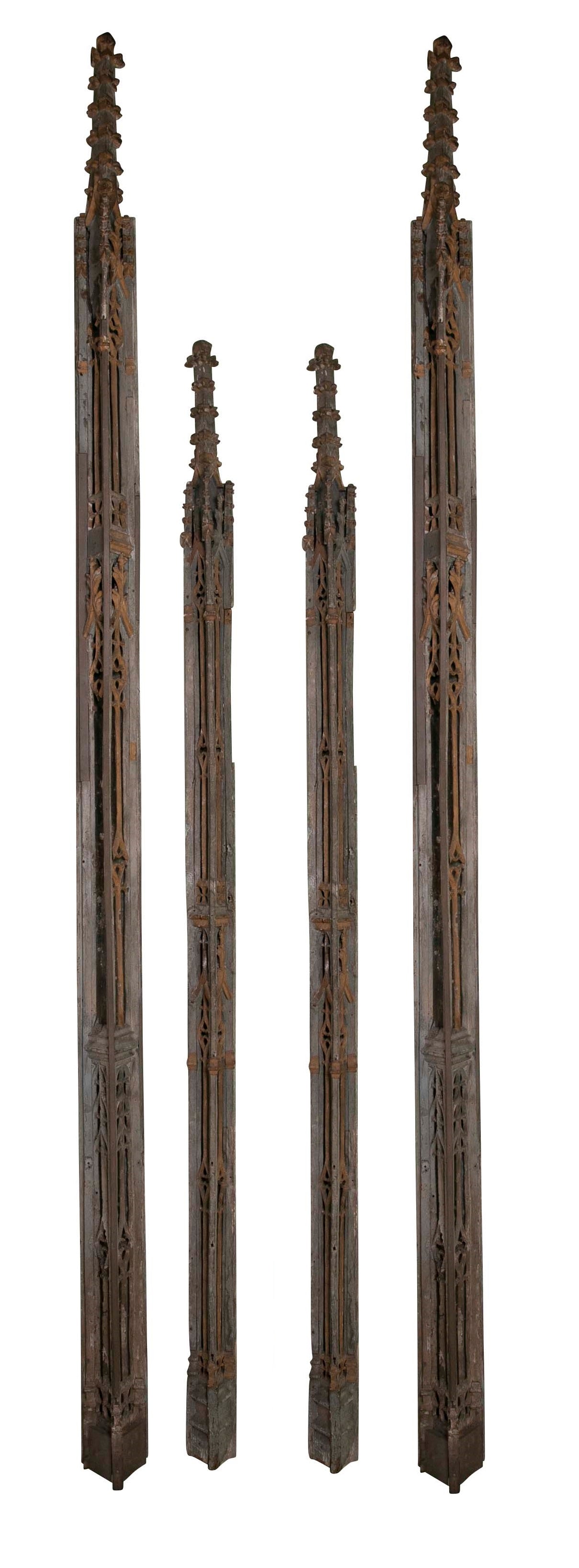 Set of Four Gothic Pilasters
