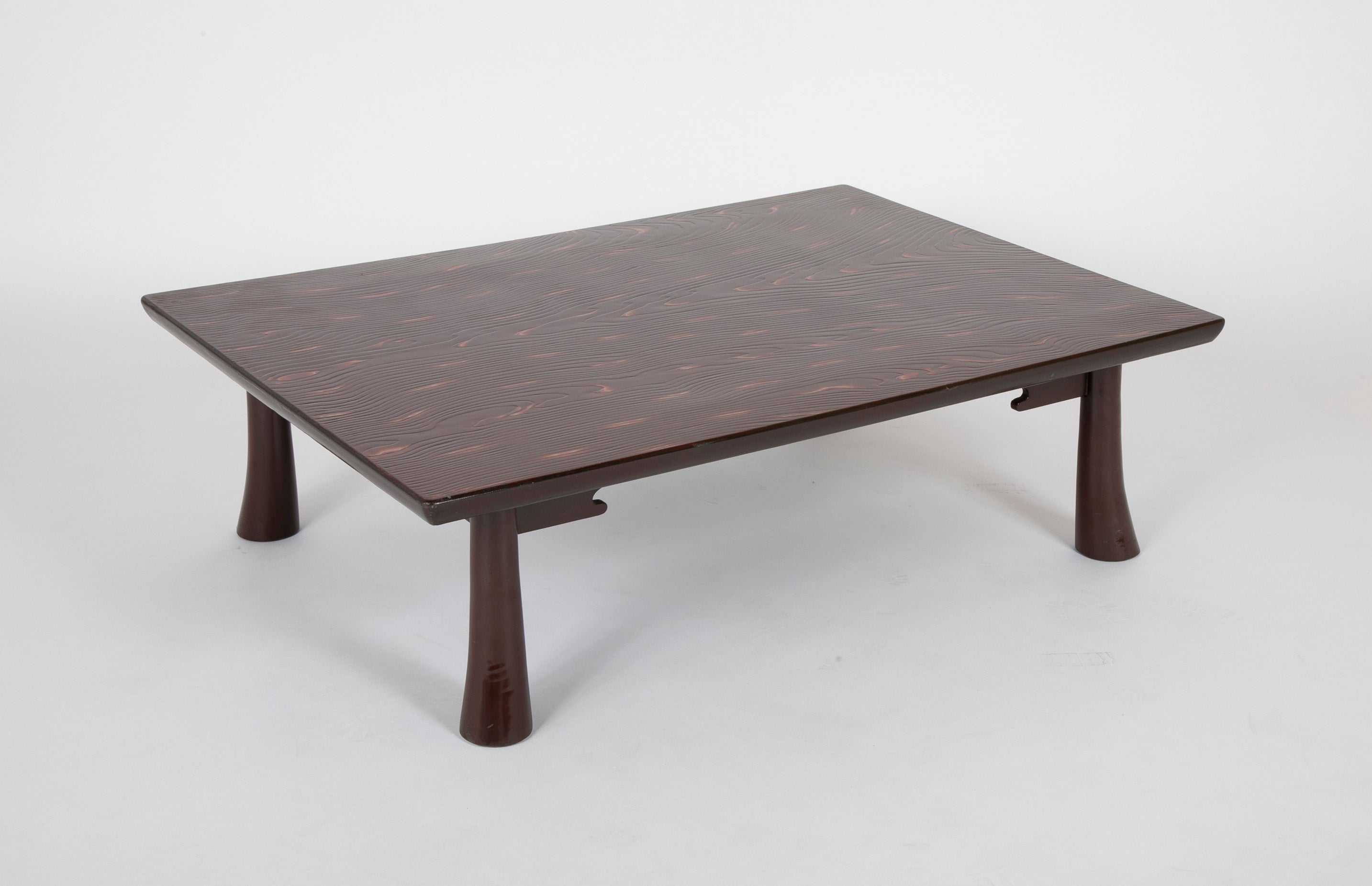 Scarlet Faux Bois Lacquer Low Table