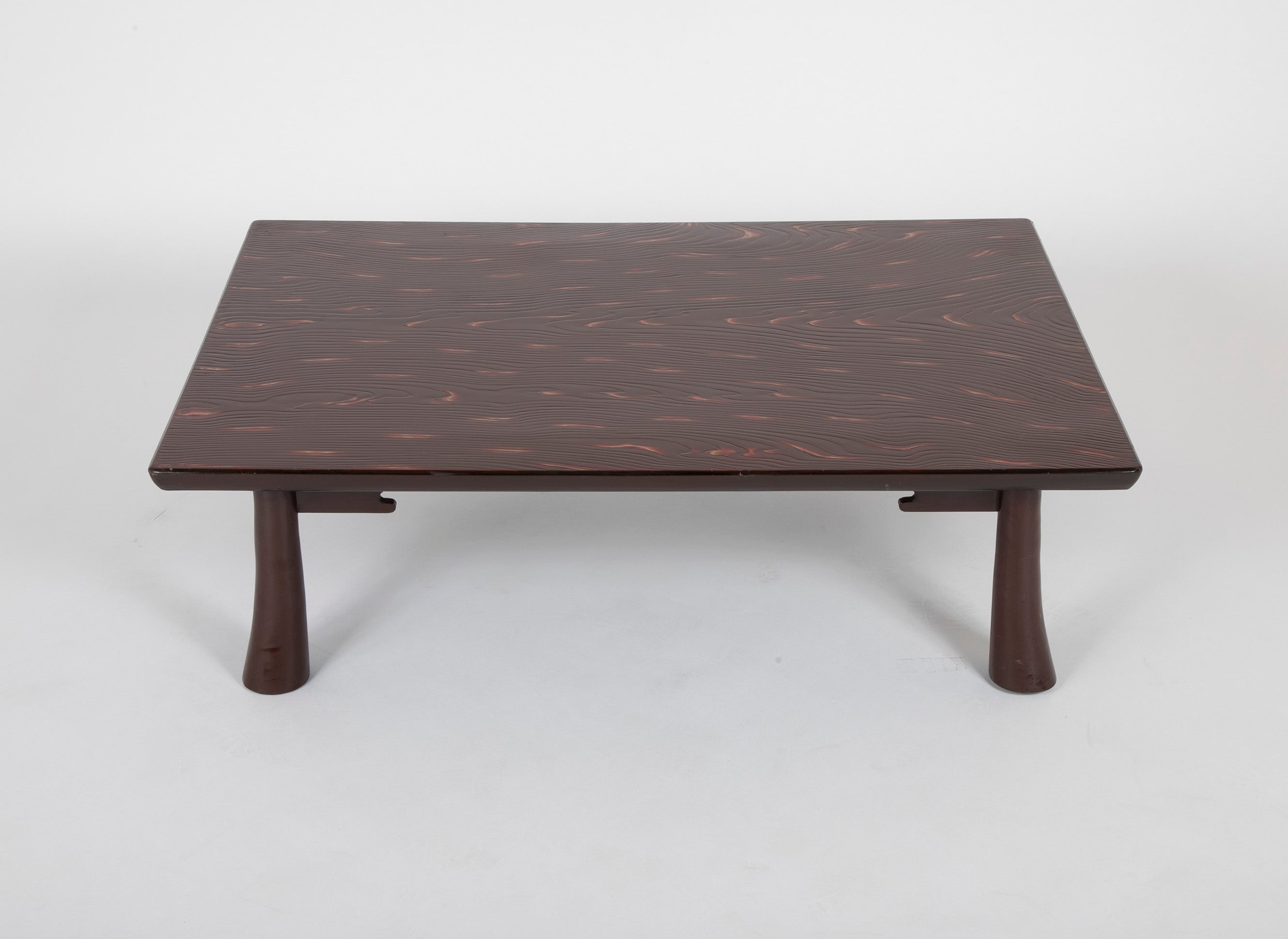 Scarlet Faux Bois Lacquer Low Table
