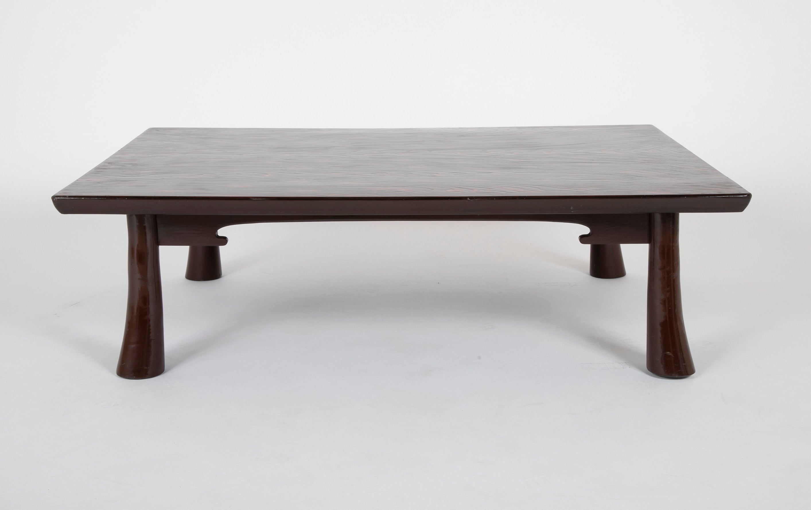 Scarlet Faux Bois Lacquer Low Table