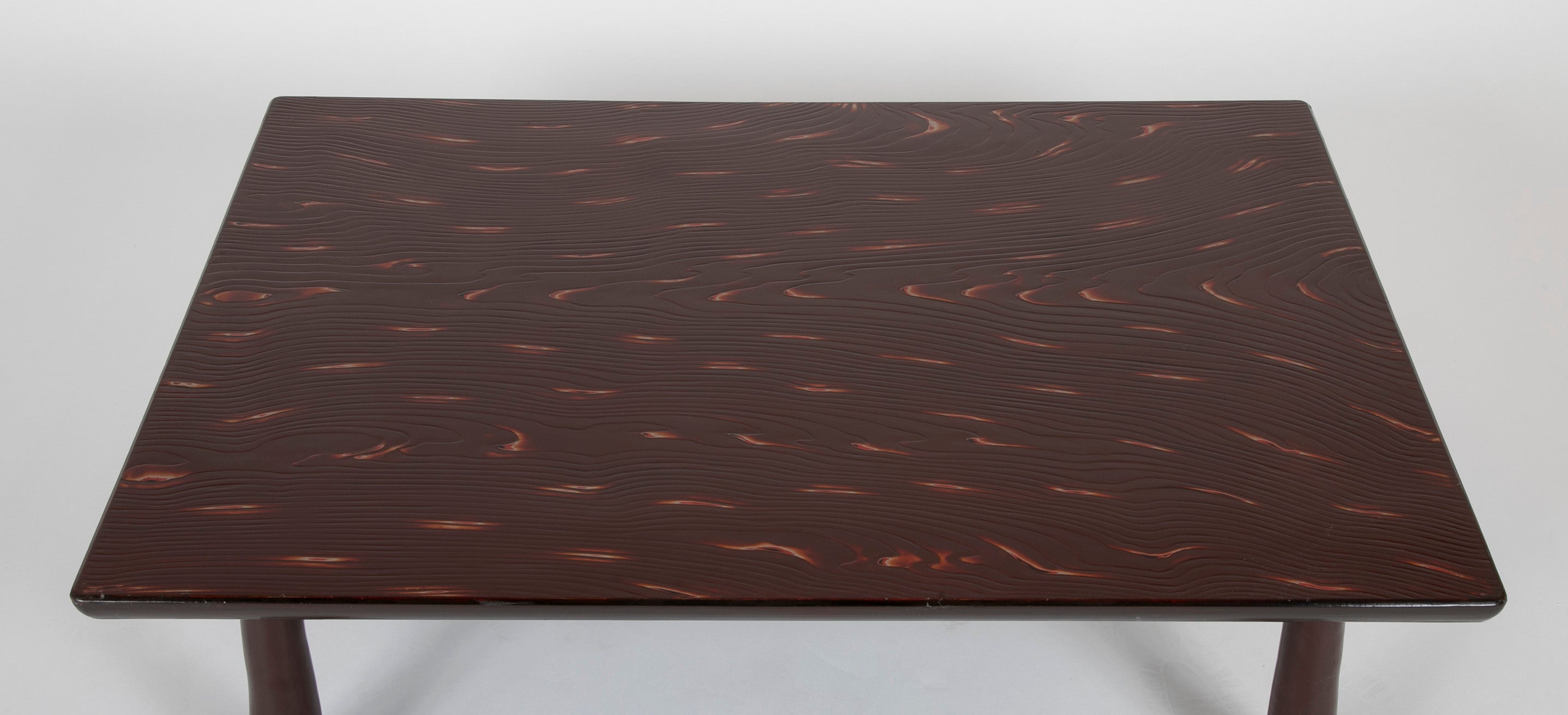 Scarlet Faux Bois Lacquer Low Table