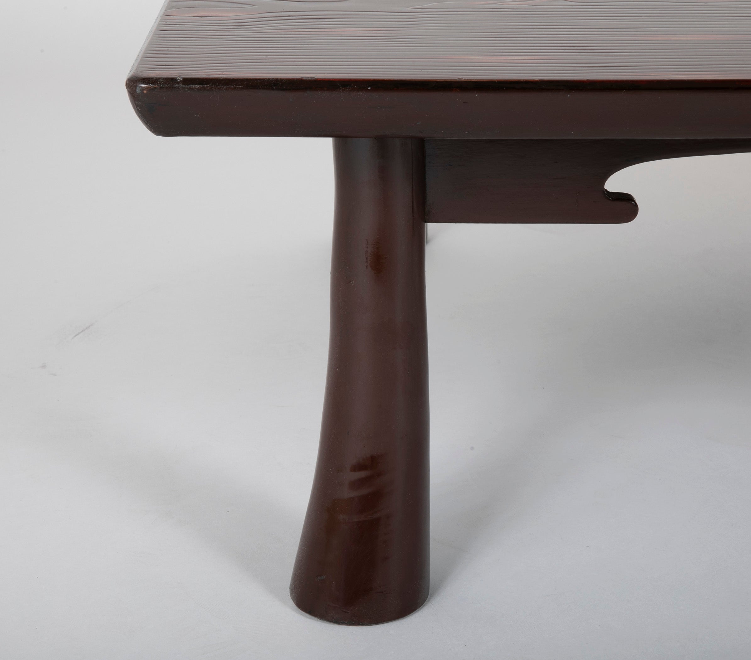 Scarlet Faux Bois Lacquer Low Table