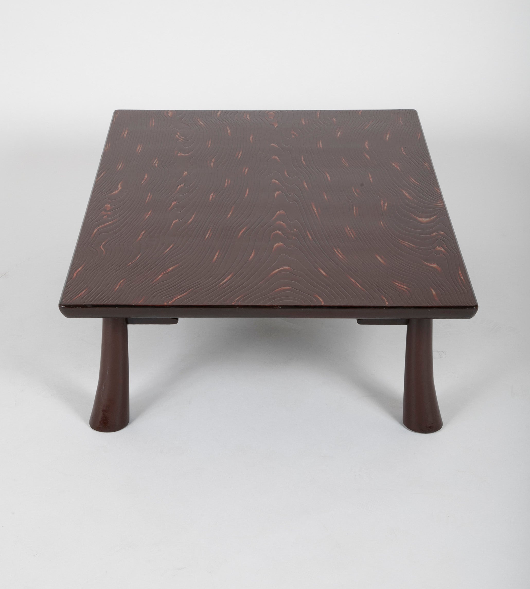 Scarlet Faux Bois Lacquer Low Table