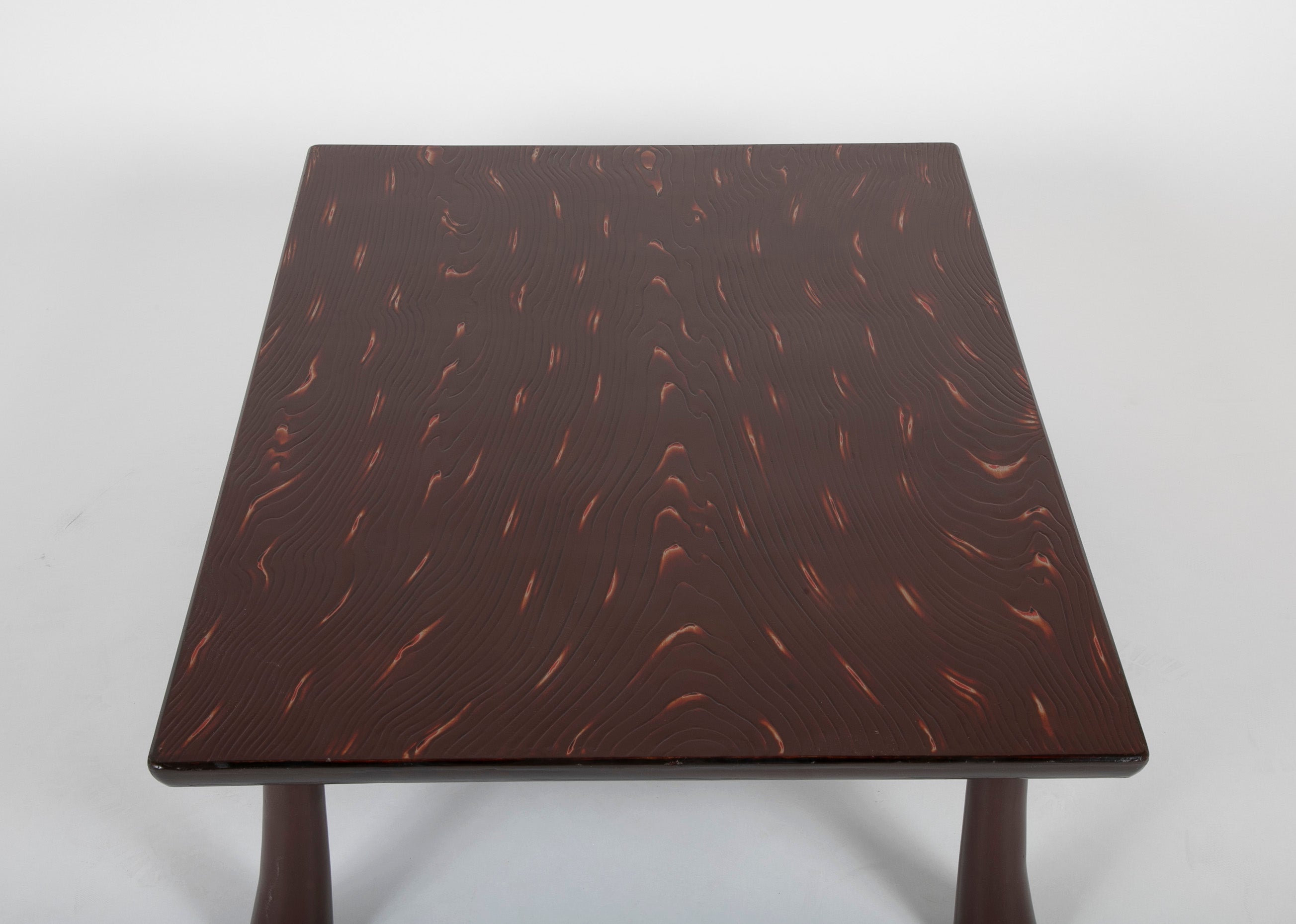 Scarlet Faux Bois Lacquer Low Table