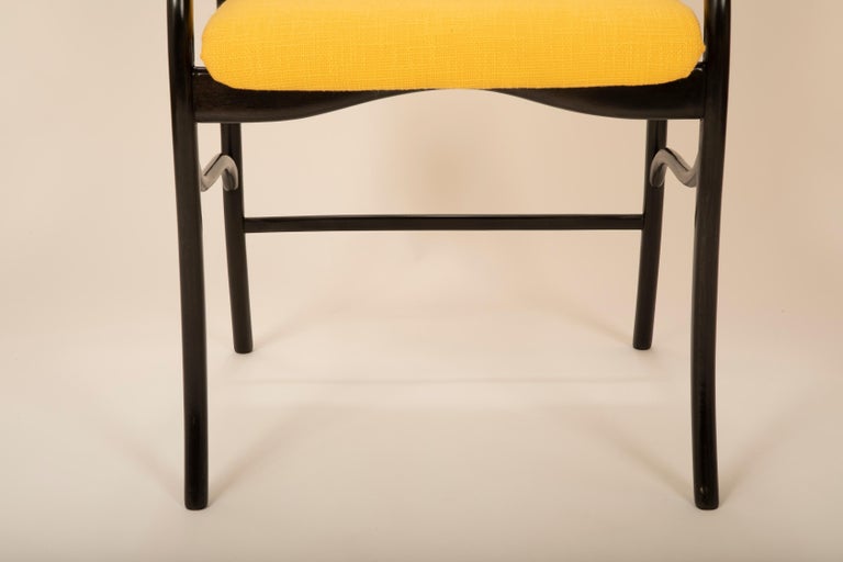 A Set of 8 Sculptural Italian Dining Chairs Attributed to Malatesta & Mason