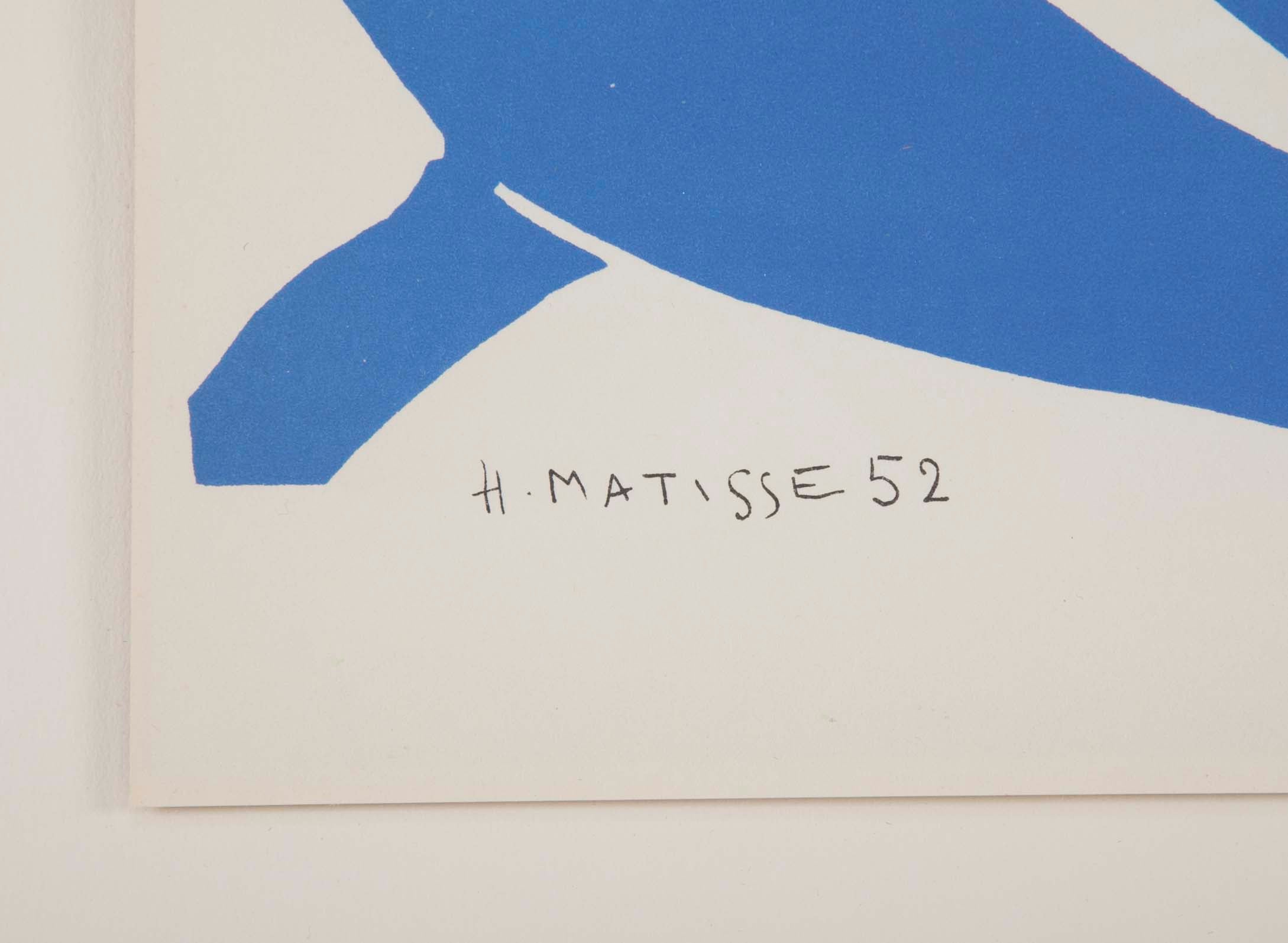 Henri Matisse Supervised Lithograph from his Original Cut Paper Maquette