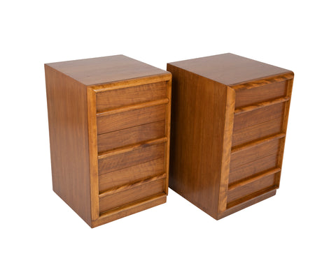 Pair of T. H. Robsjohn-Gibbings for Widdicomb Three Drawer Nightstands