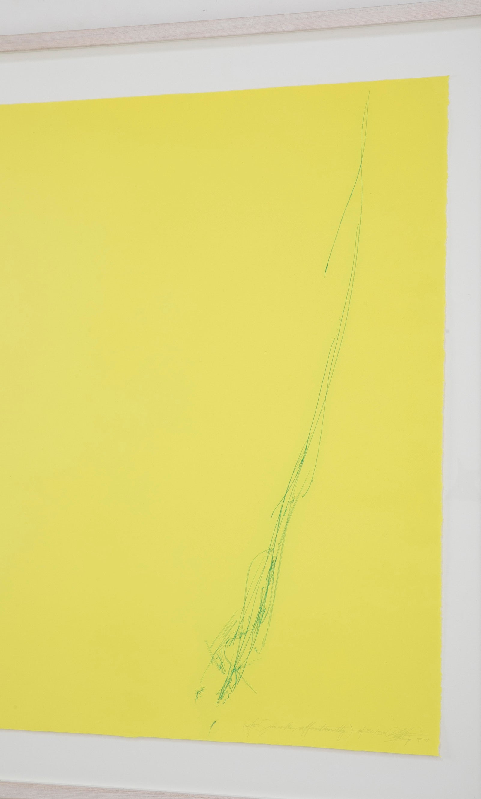 Dan Flavin "for Janette, affectionately" Aquatint in Colors