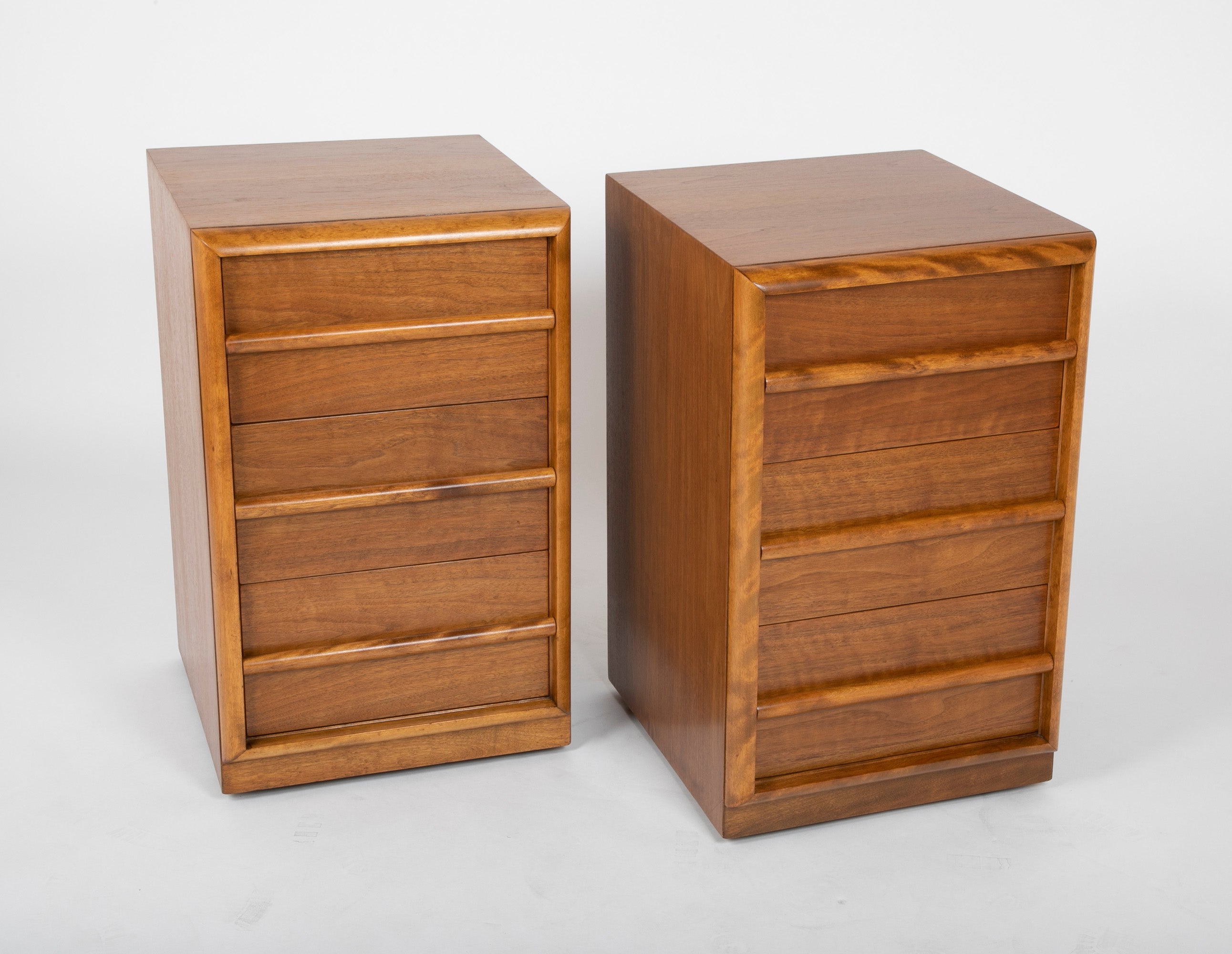 Pair of T. H. Robsjohn-Gibbings for Widdicomb Three Drawer Nightstands