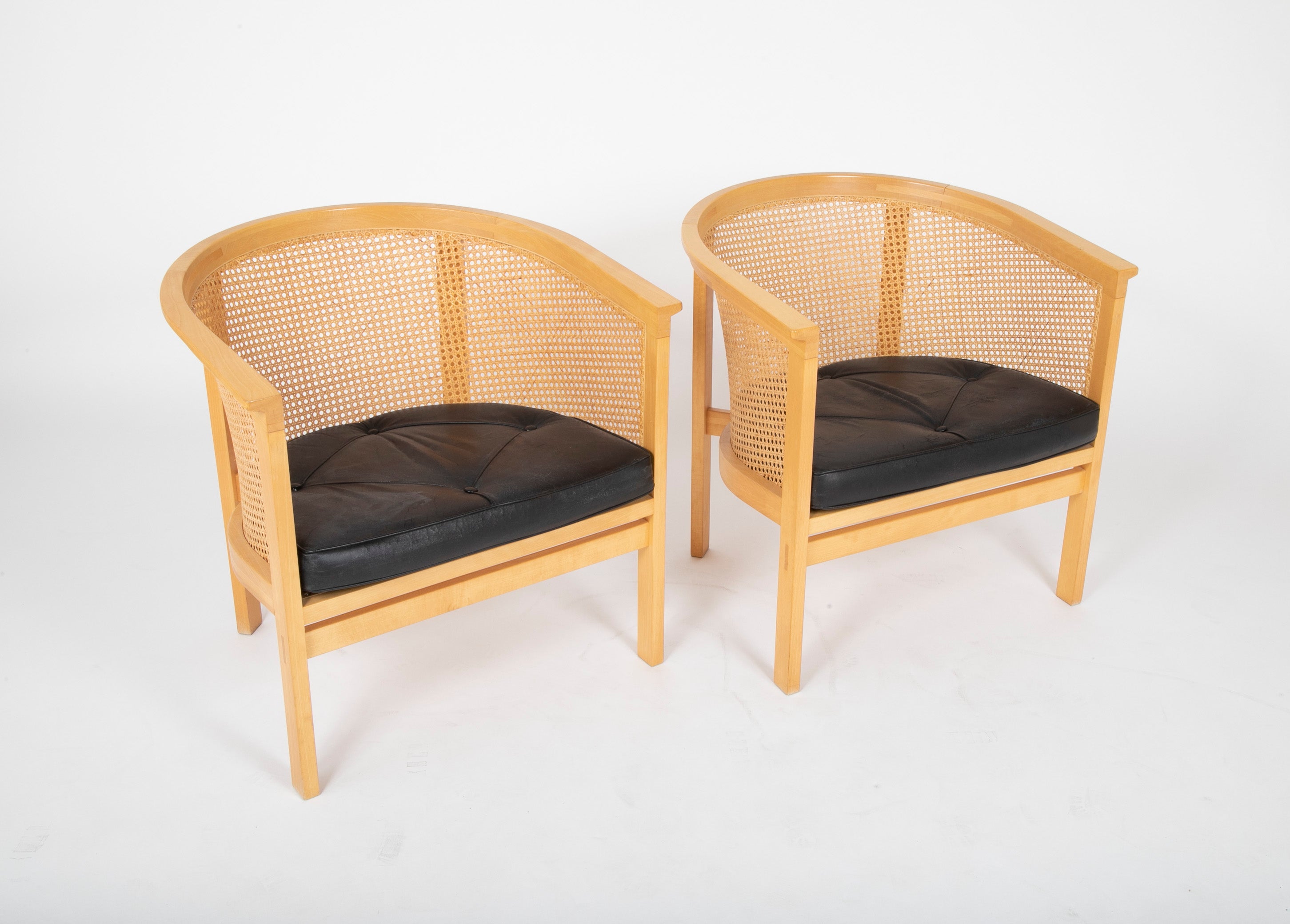 Pair of Kongaserie Caned Armchairs by R. Thygesen & J. Sorensen for Botium - Denmark
