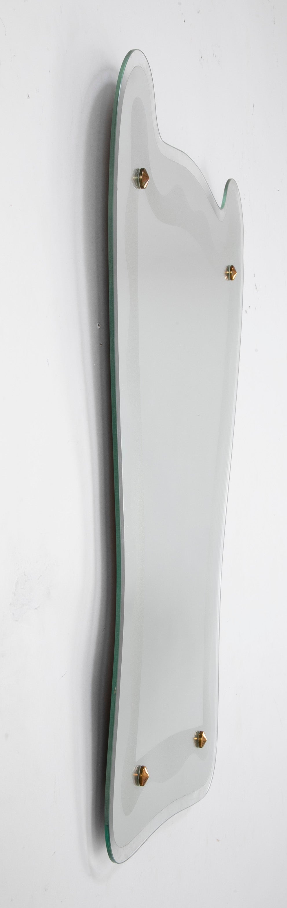 Mid-Century Italian Mirror Framed in Mirrored Metal