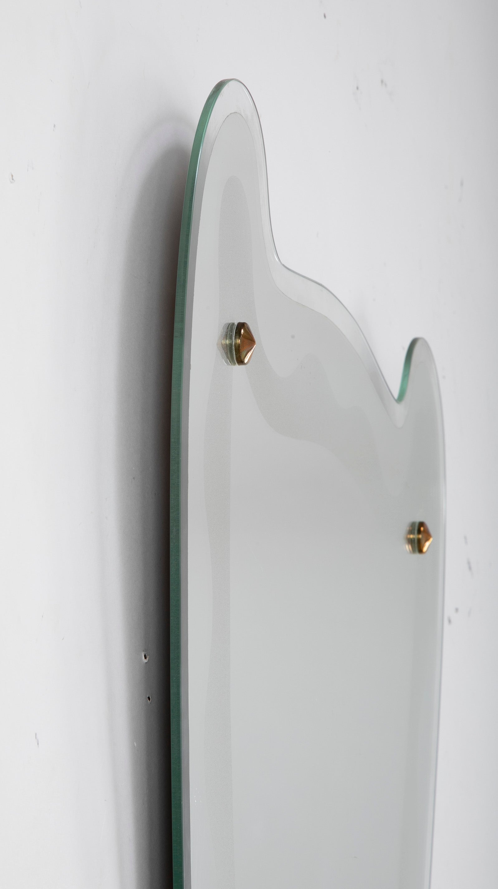 Mid-Century Italian Mirror Framed in Mirrored Metal