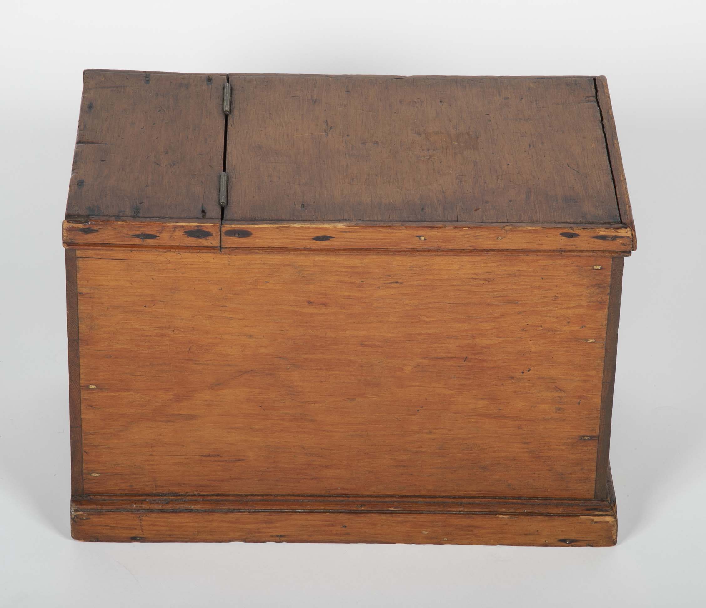 Whale Ship Agent's Document Box from the Whaling Bark "E. C. Cowdin" / Side Table