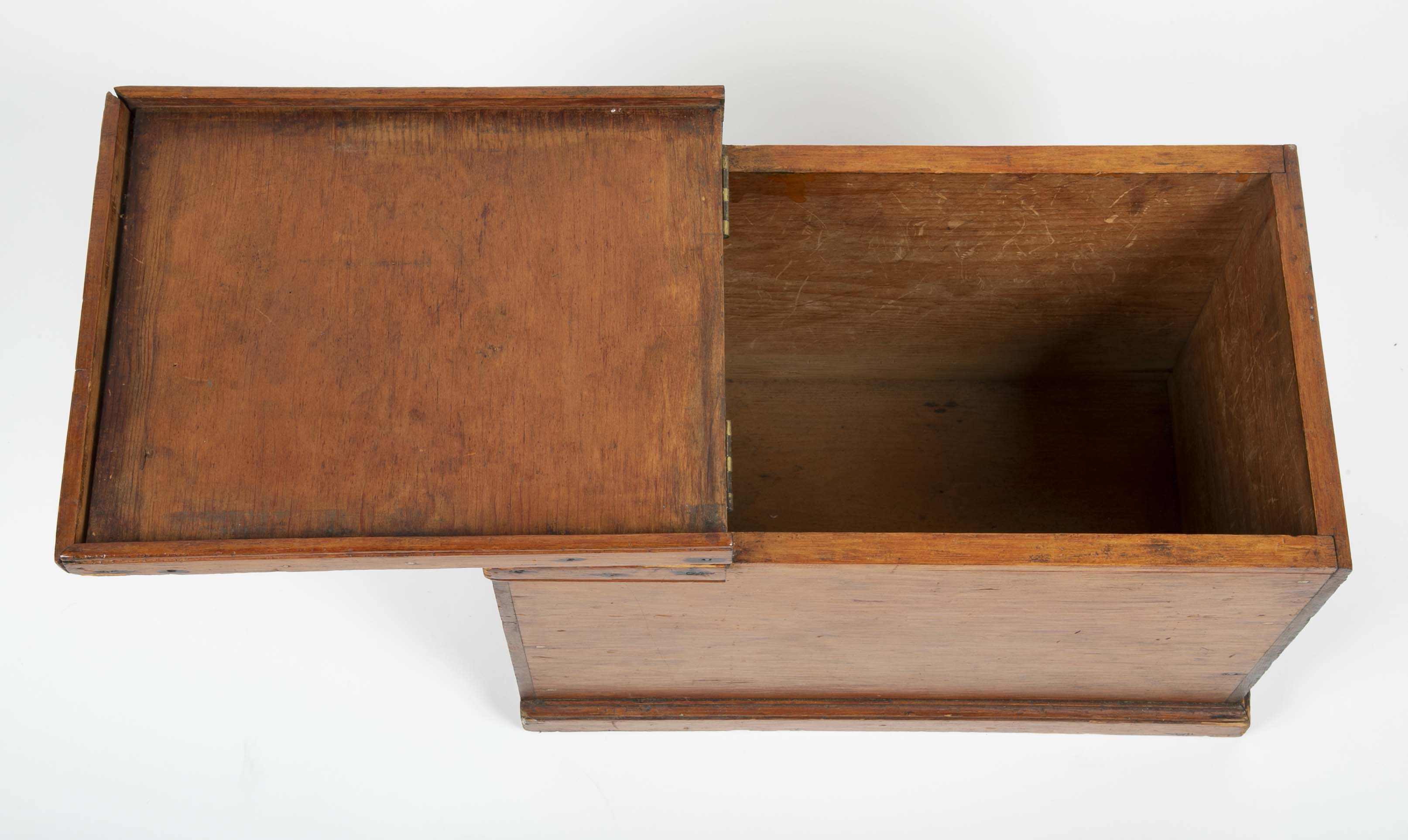 Whale Ship Agent's Document Box from the Whaling Bark "E. C. Cowdin" / Side Table