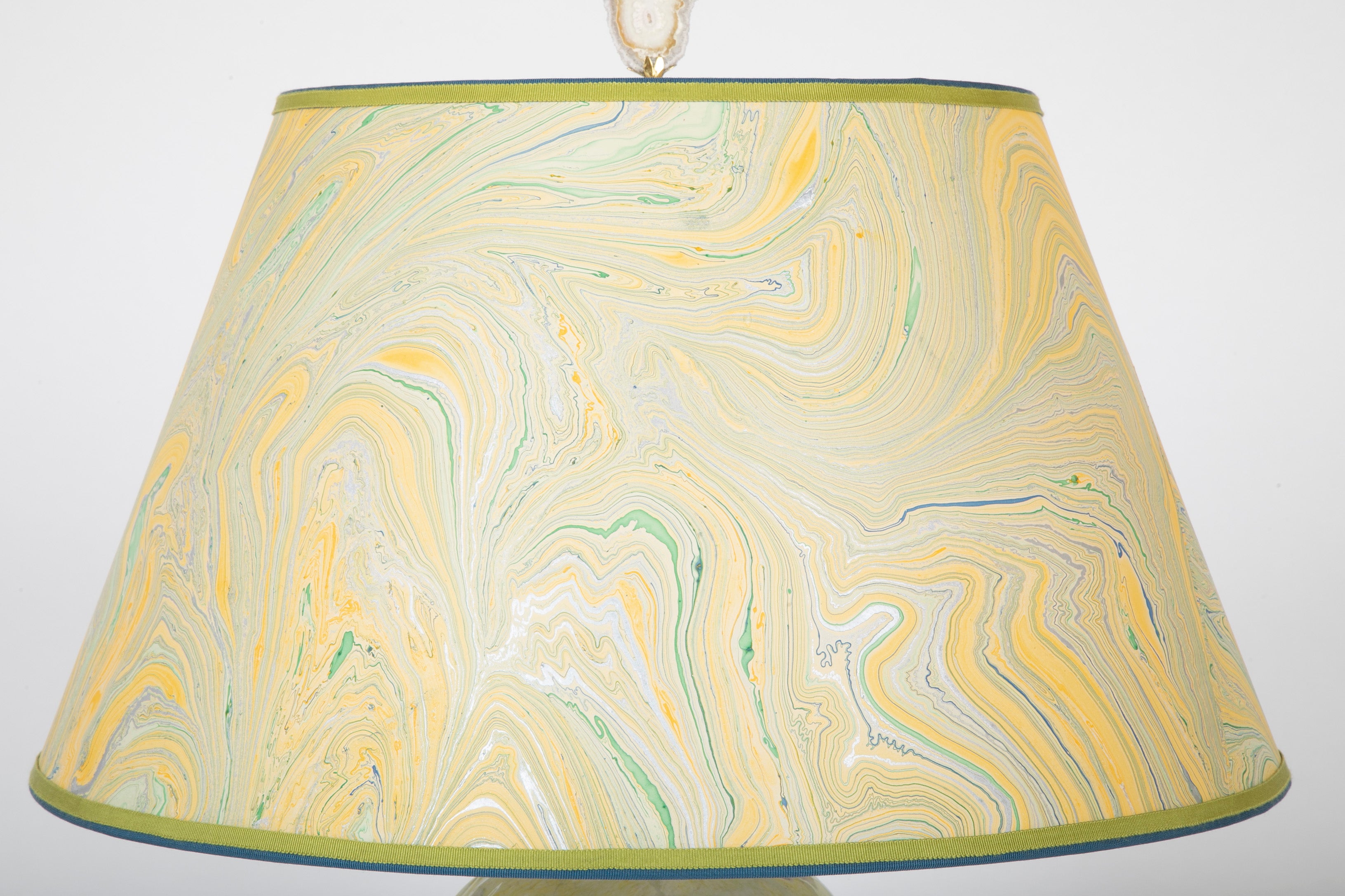 Marcello Fantoni Faience Cylindrical Table Lamp