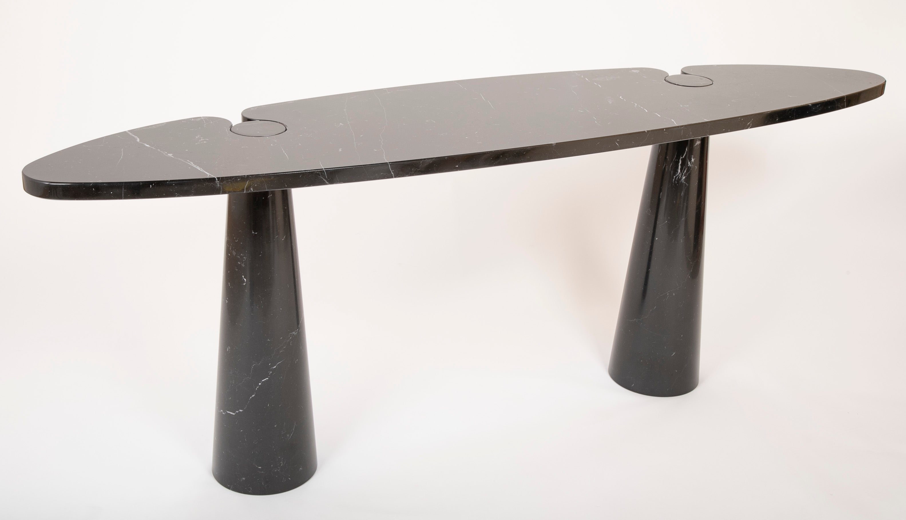 SOLD 4/30/2021 A Eros Marble Console Table Designed by Angelo Mangiarotti
