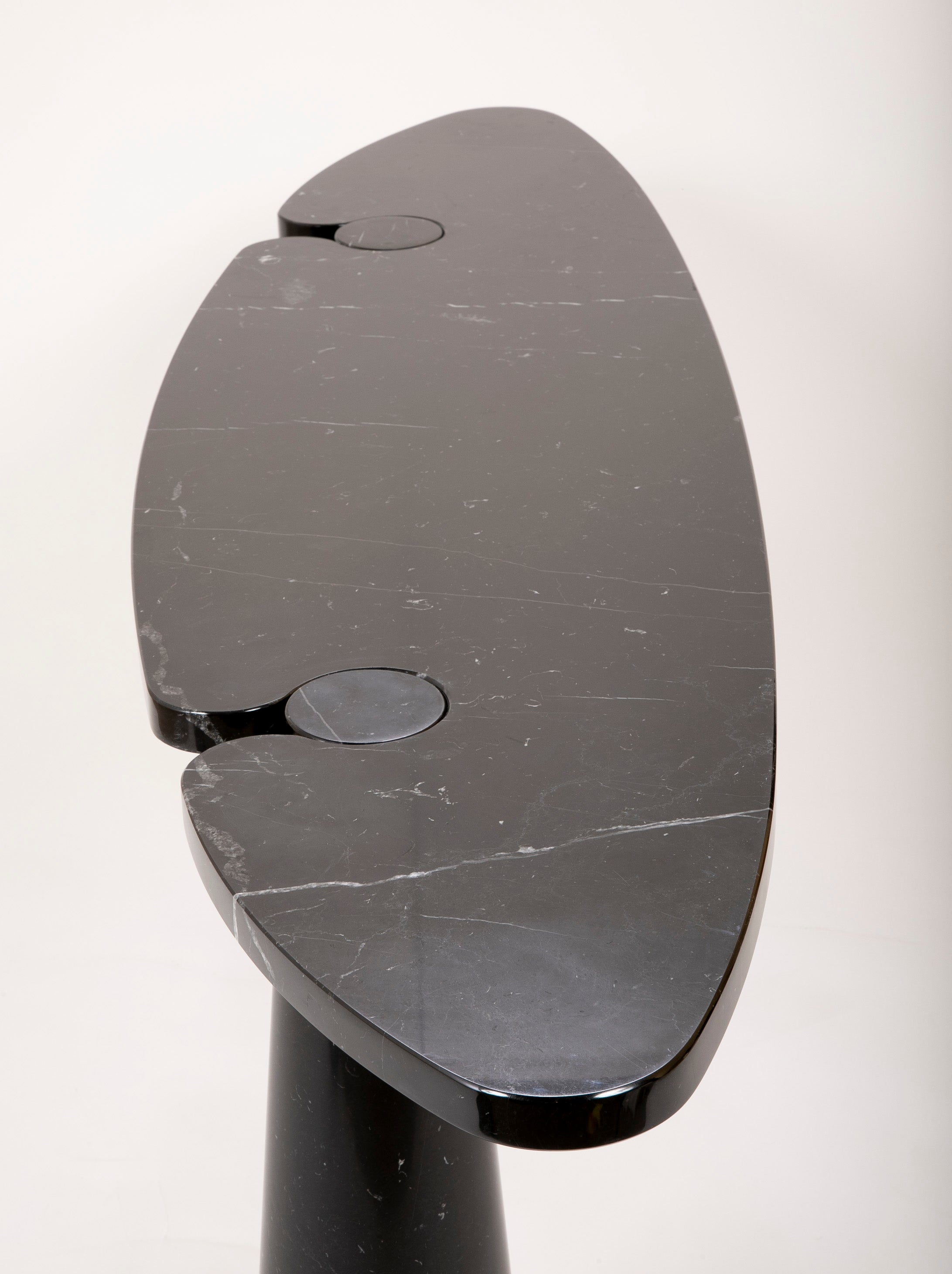 SOLD 4/30/2021 A Eros Marble Console Table Designed by Angelo Mangiarotti