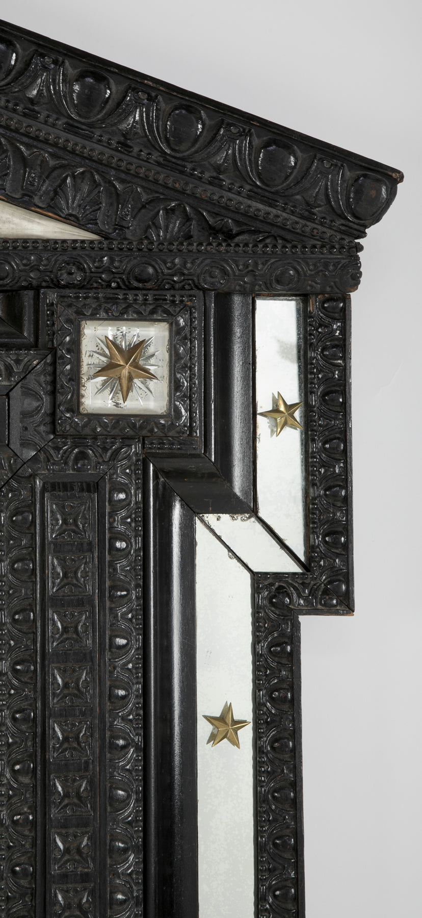 Baroque Style Flemish Ebonized Mirror