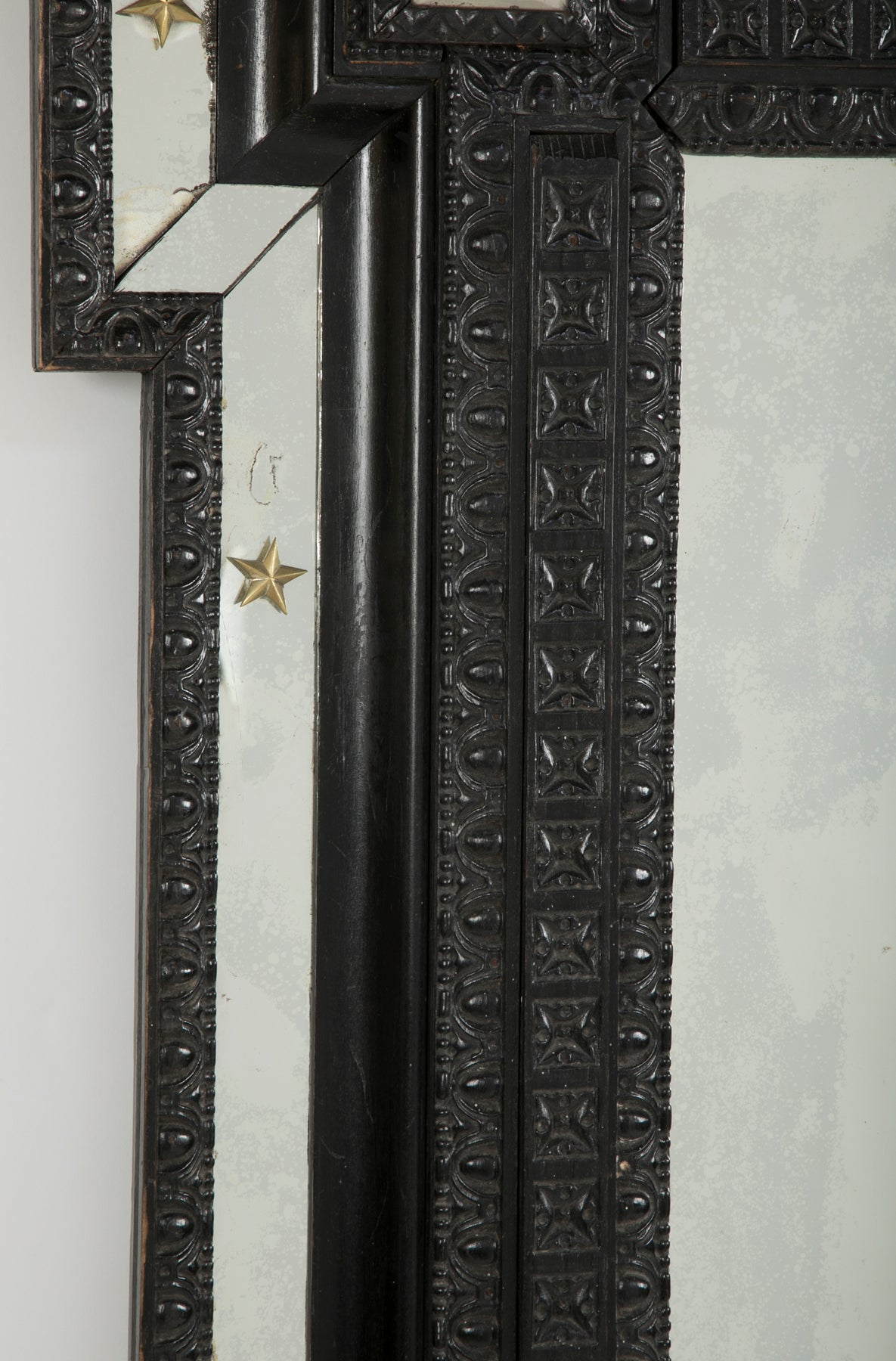 Baroque Style Flemish Ebonized Mirror