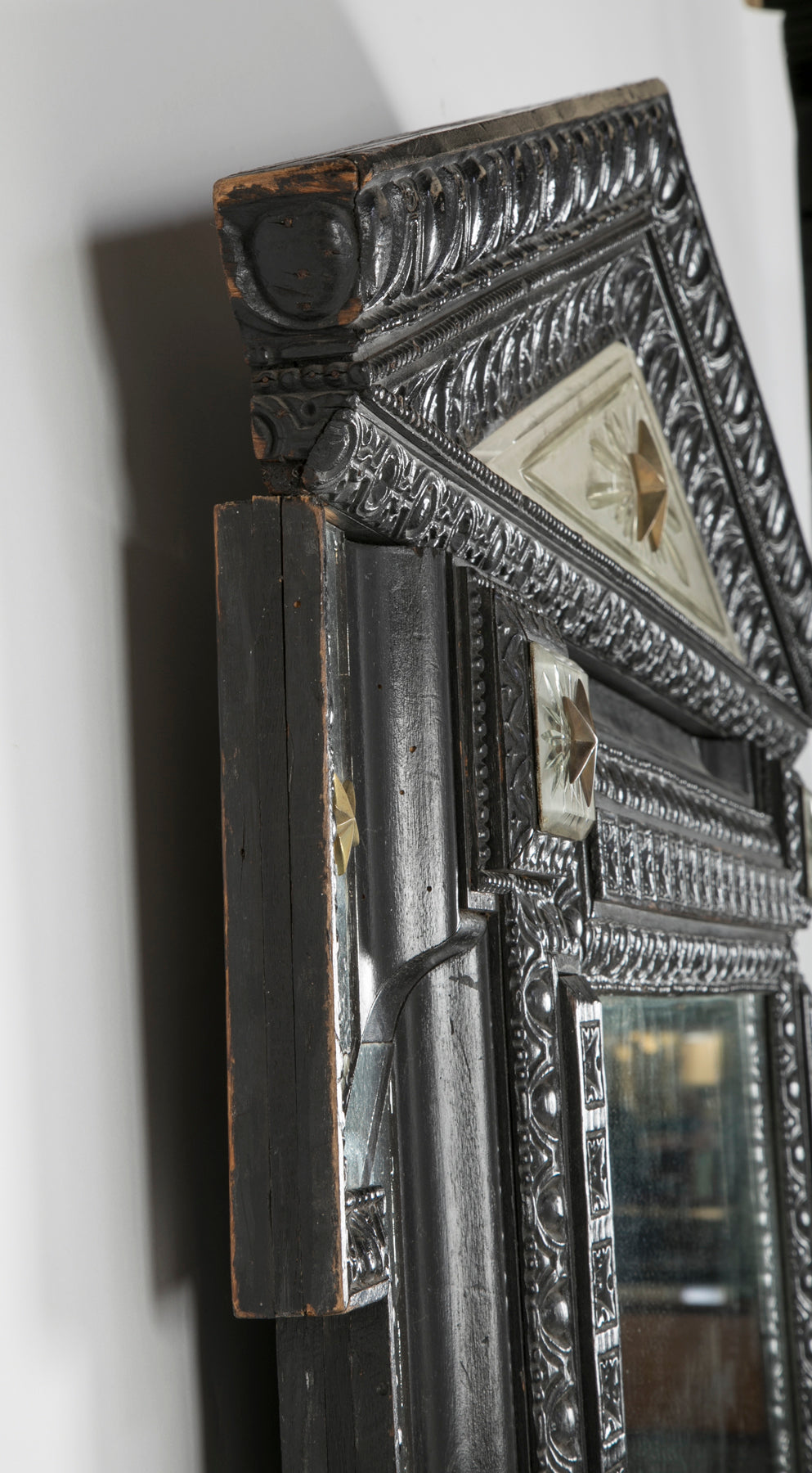 Baroque Style Flemish Ebonized Mirror
