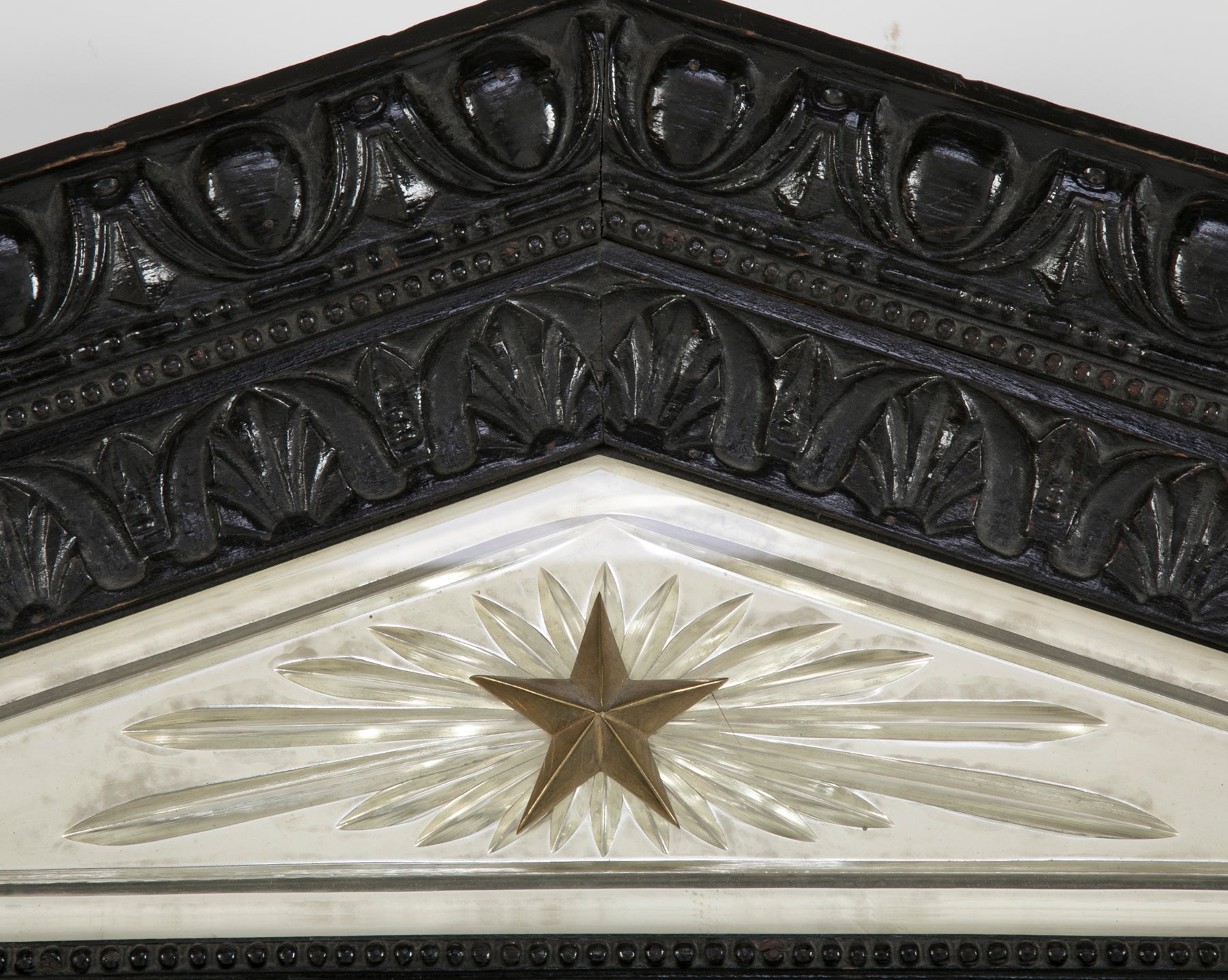 Baroque Style Flemish Ebonized Mirror