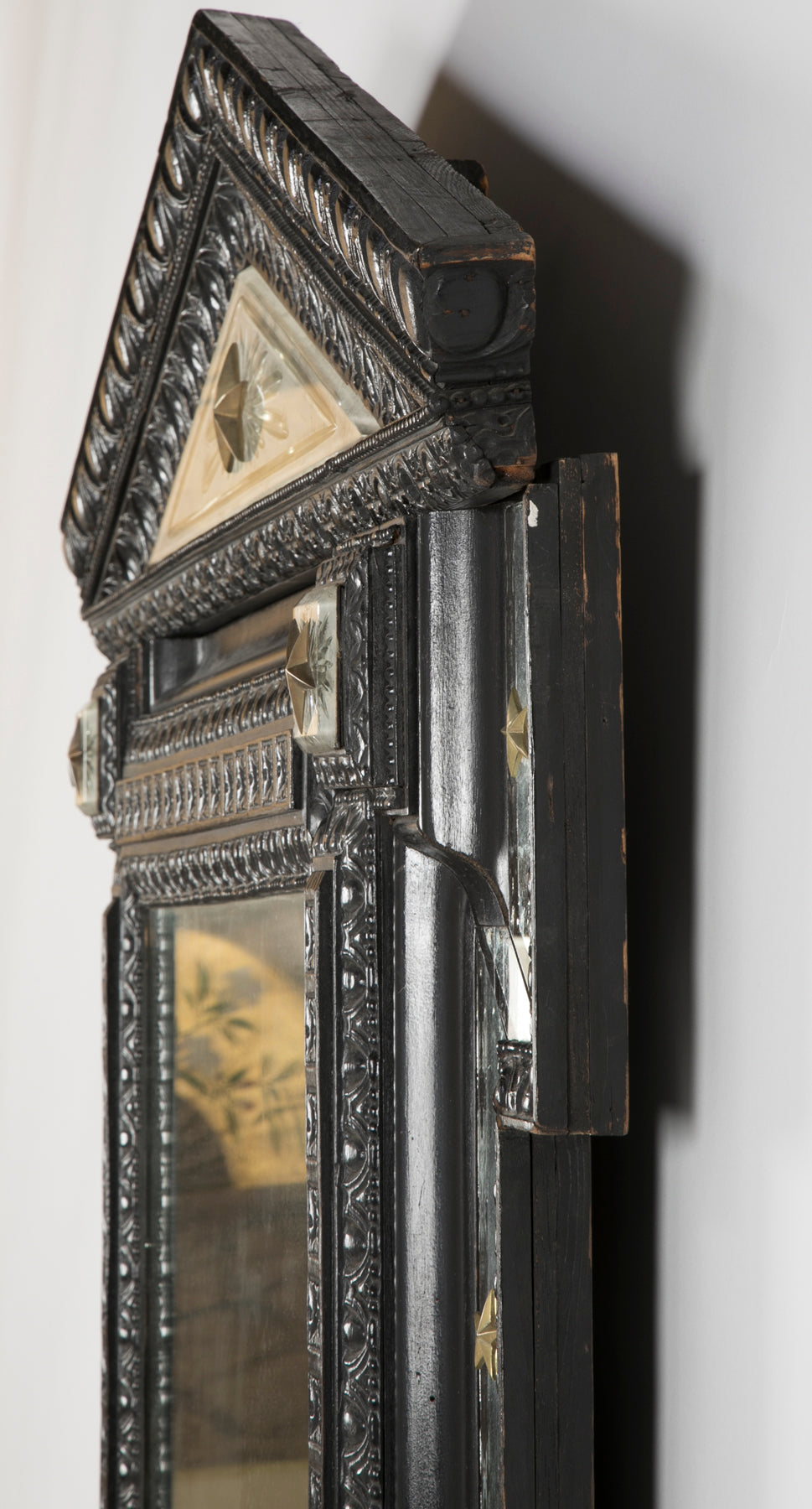 Baroque Style Flemish Ebonized Mirror