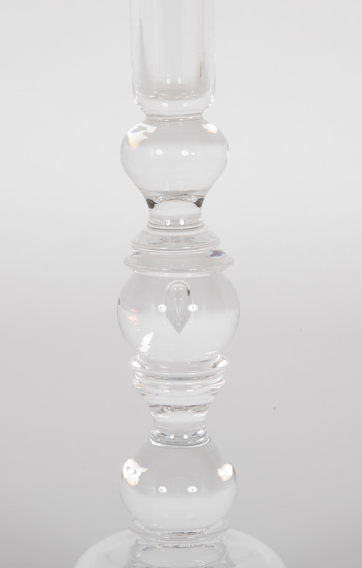 Steuben Glass "Teardrop" Candlestick