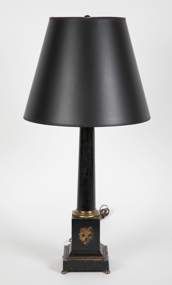 Pair of Late 19th Century English Painted Tole Lamps