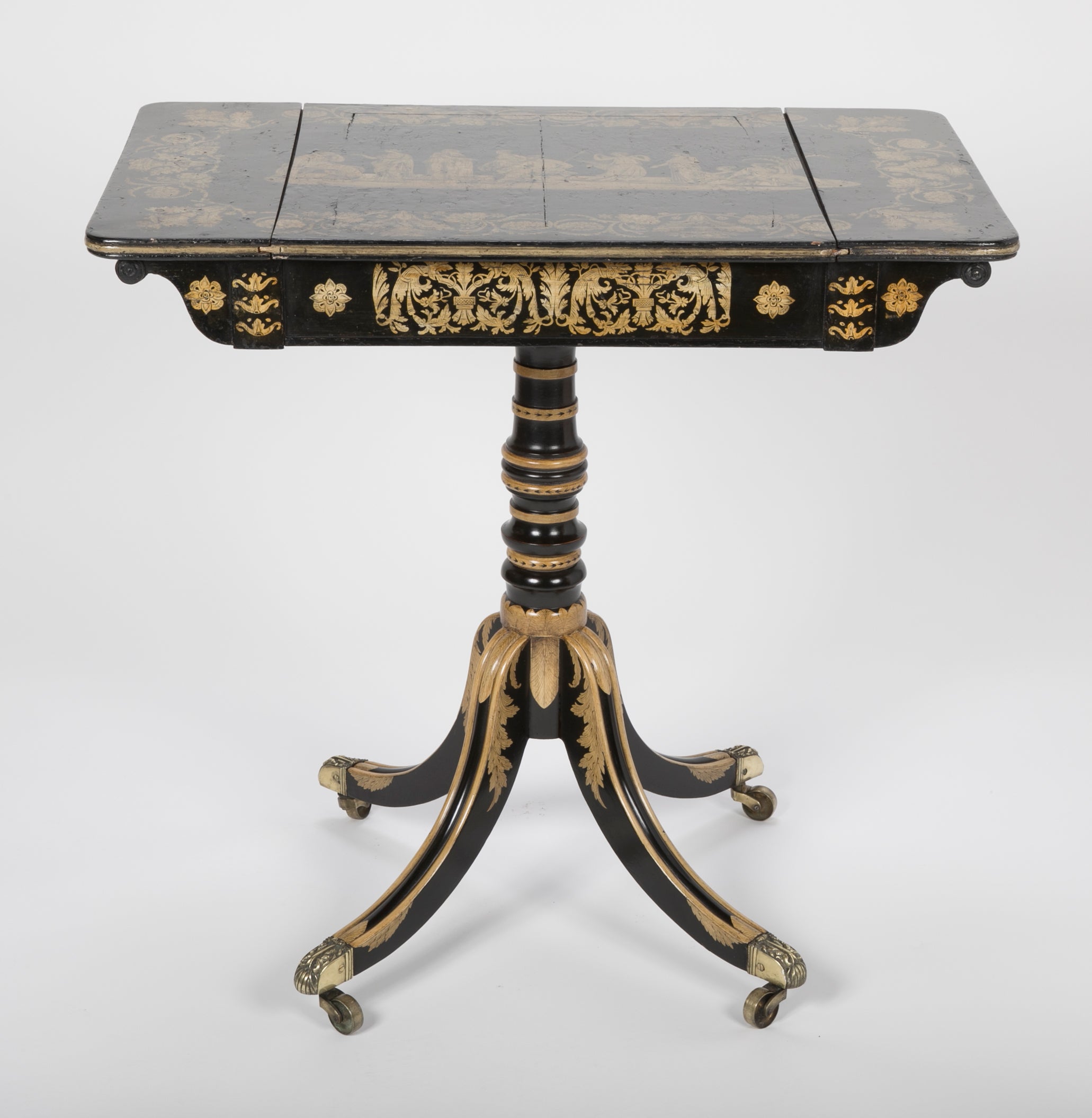 An English Regency Penwork Games Table