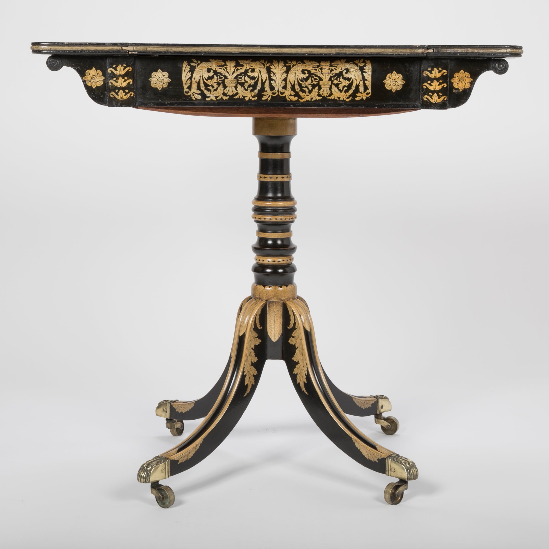 An English Regency Penwork Games Table