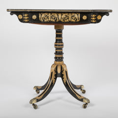 An English Regency Penwork Games Table