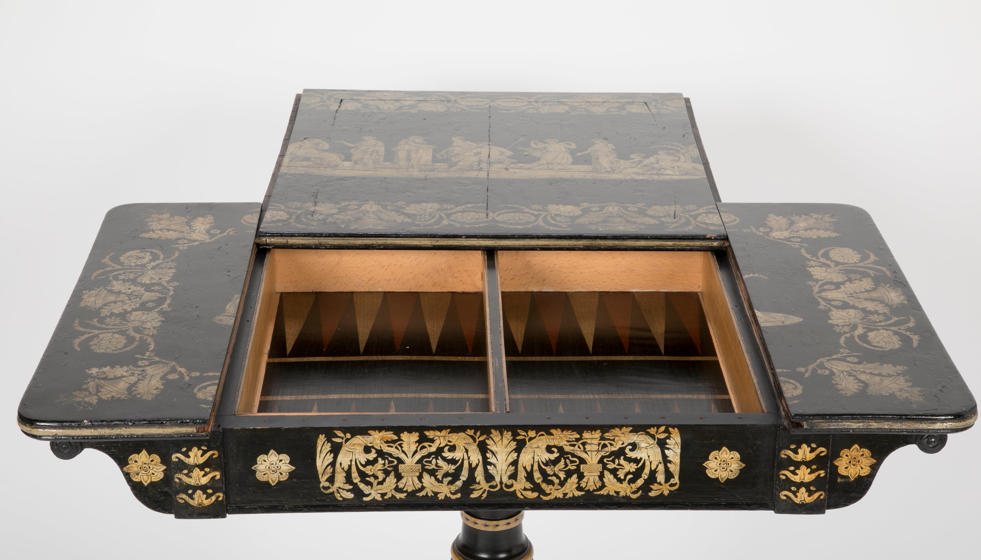 An English Regency Penwork Games Table