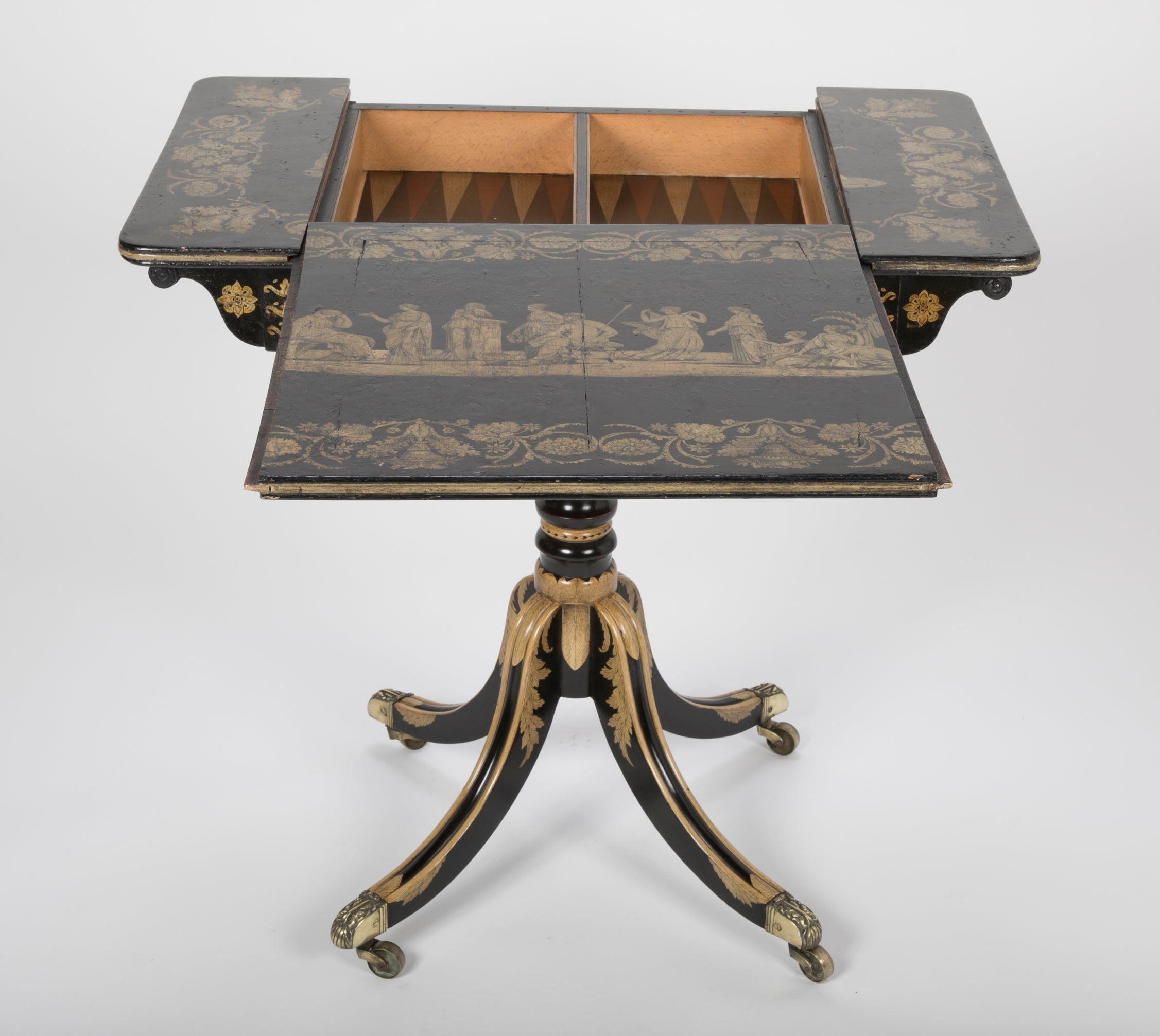 An English Regency Penwork Games Table
