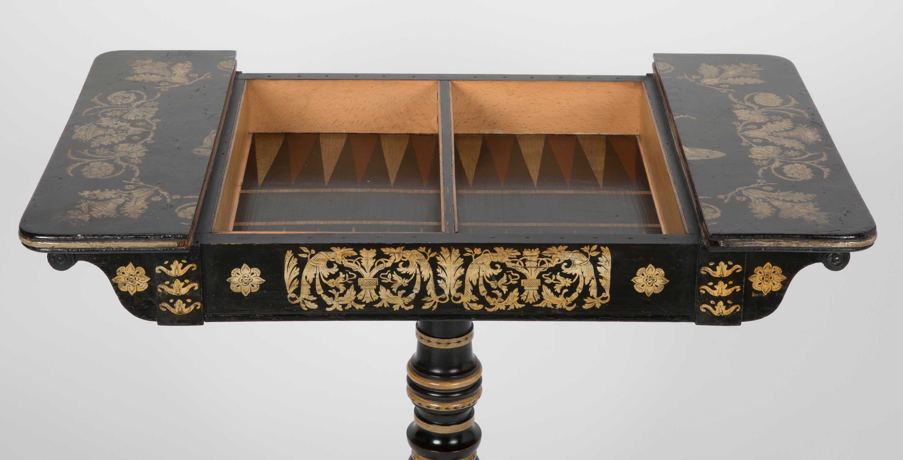 An English Regency Penwork Games Table