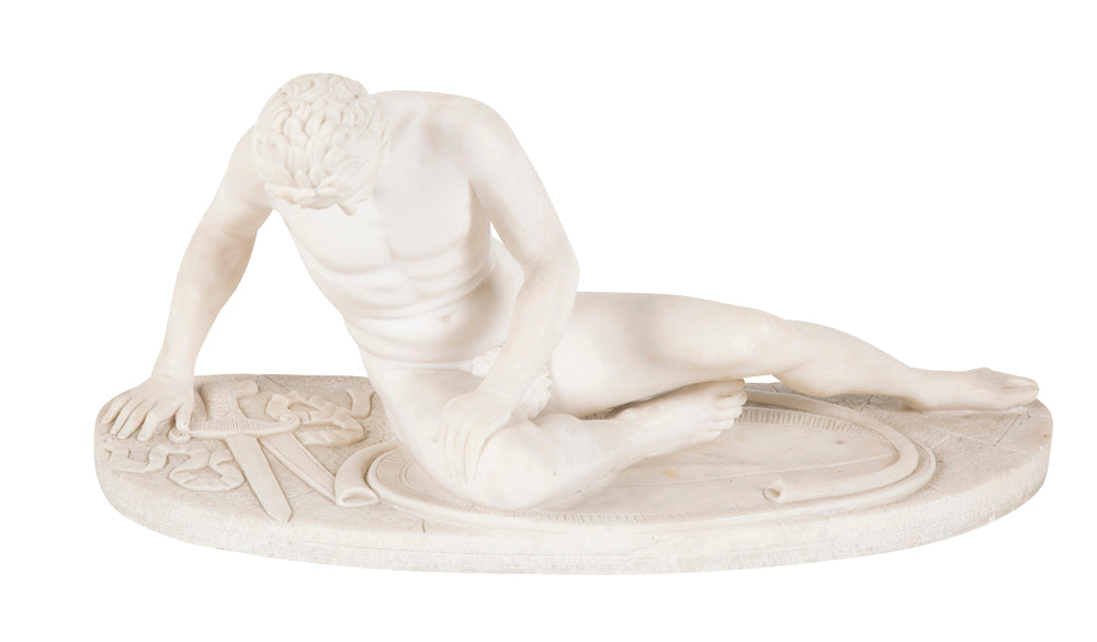 19th Century French Marble Statue of Dying Gaul