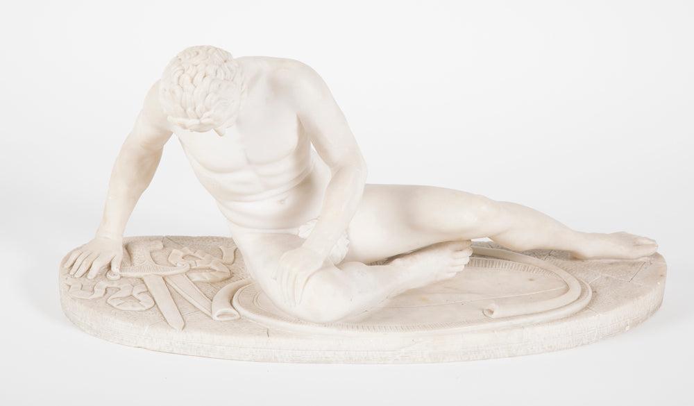 19th Century French Marble Statue of Dying Gaul
