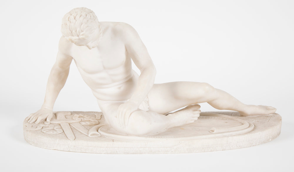19th Century French Marble Statue of Dying Gaul