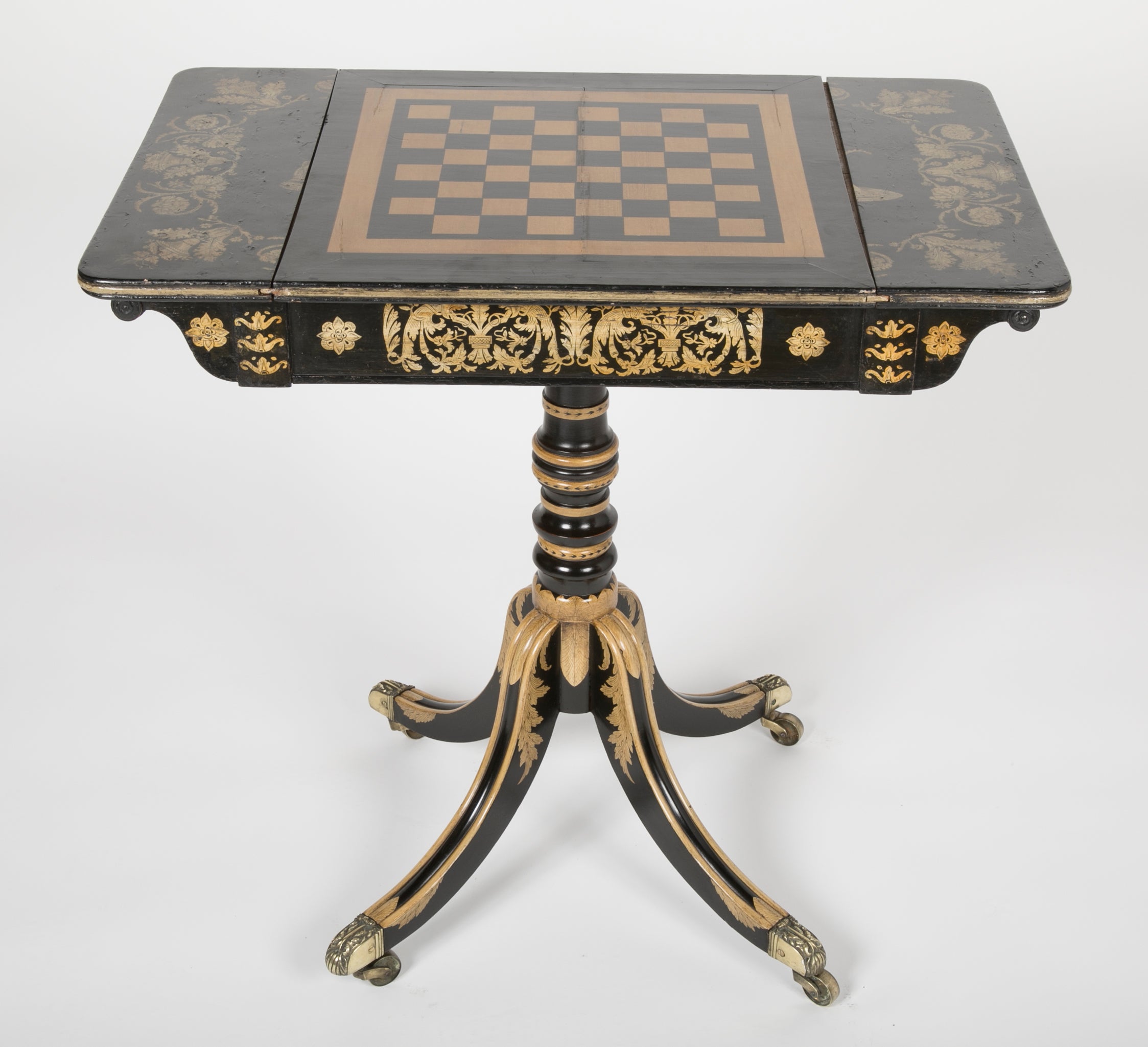 An English Regency Penwork Games Table