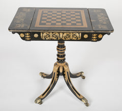 An English Regency Penwork Games Table