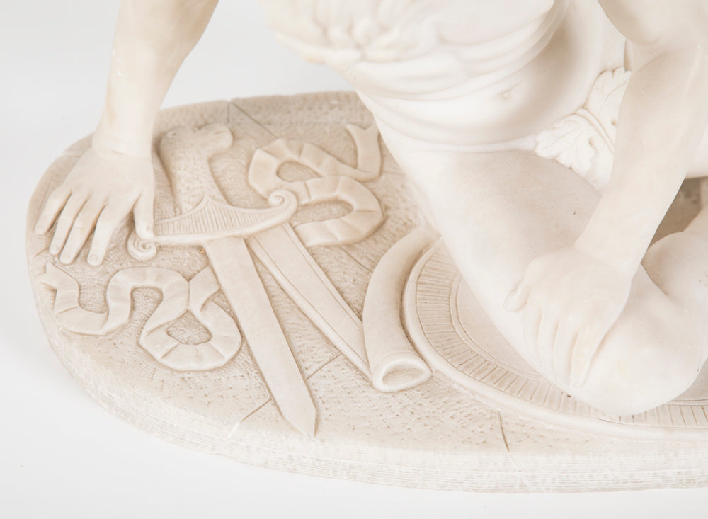 19th Century French Marble Statue of Dying Gaul