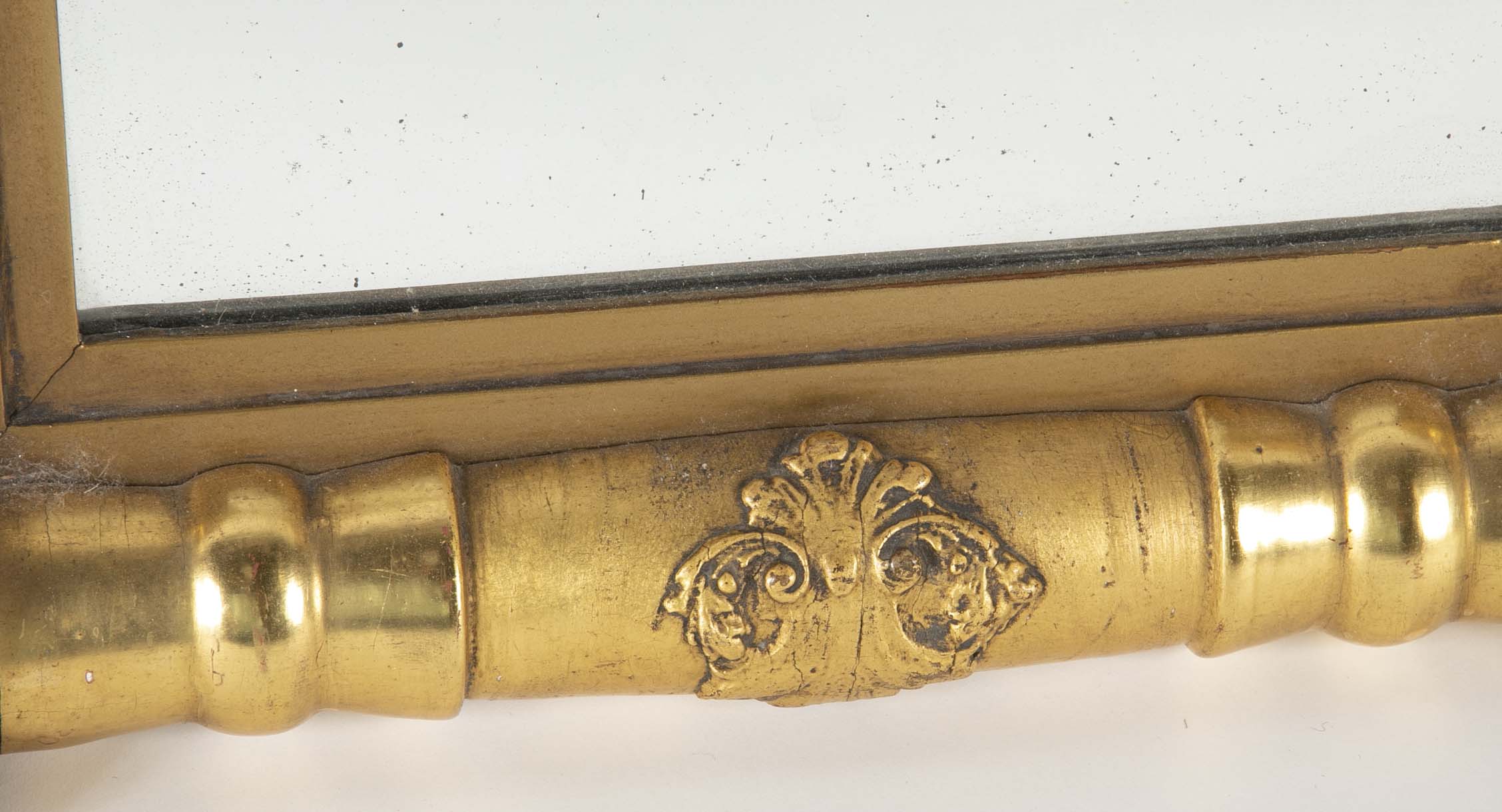 Small Mid 19th Century Gilt Mirror with Eglomise Panel