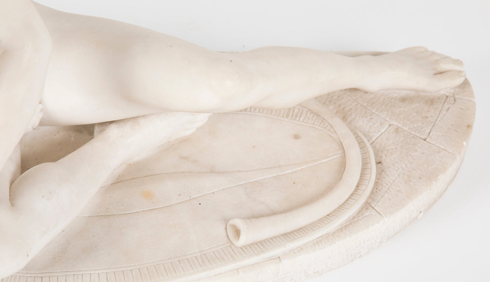19th Century French Marble Statue of Dying Gaul