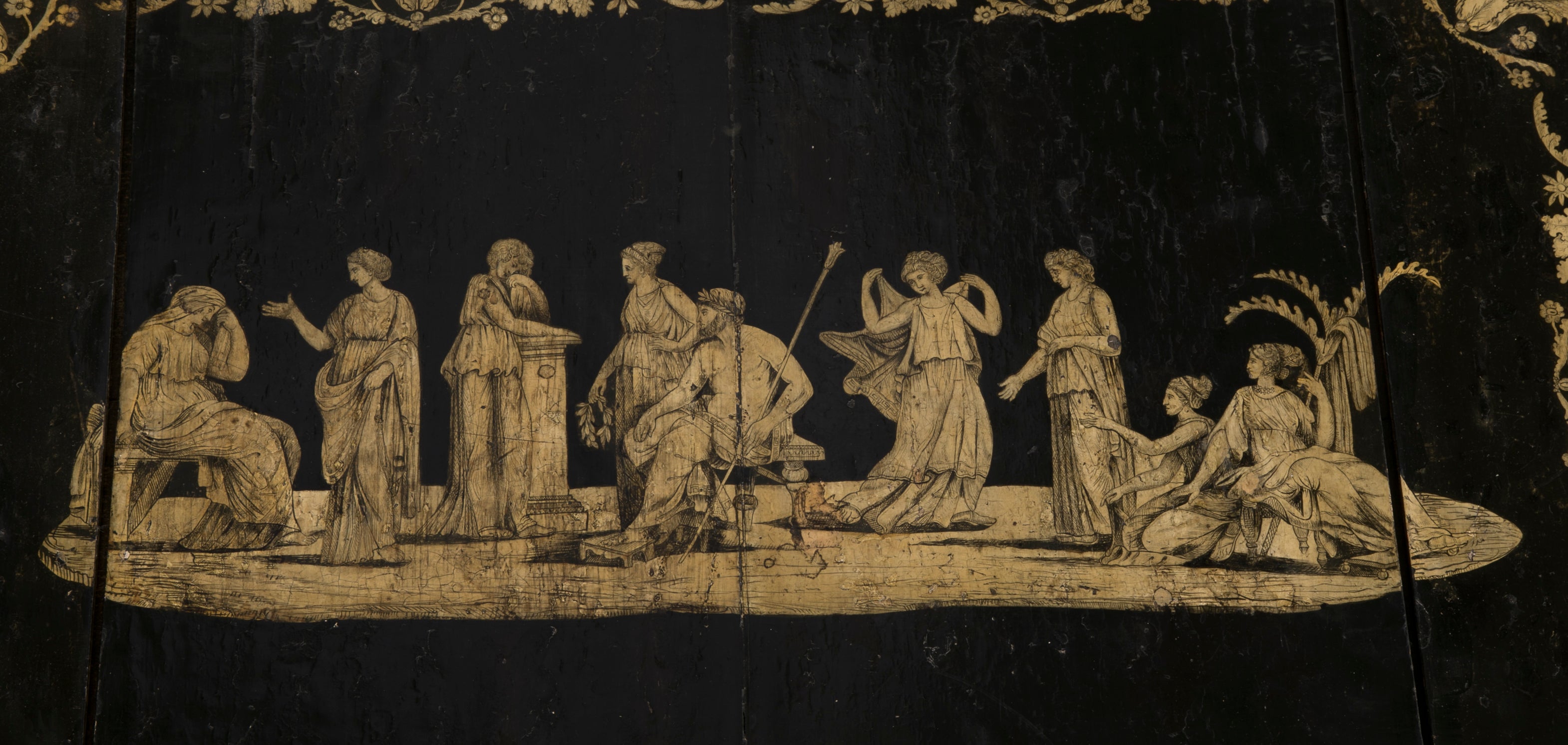 An English Regency Penwork Games Table