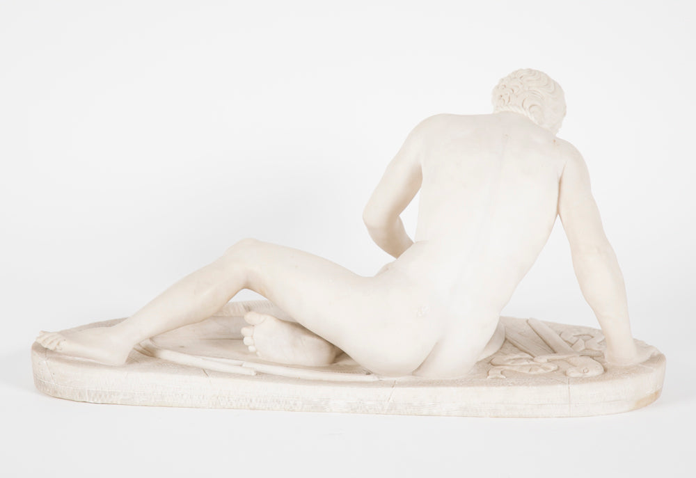 19th Century French Marble Statue of Dying Gaul