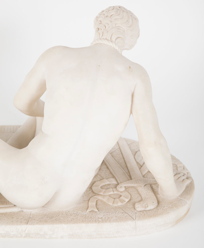 19th Century French Marble Statue of Dying Gaul