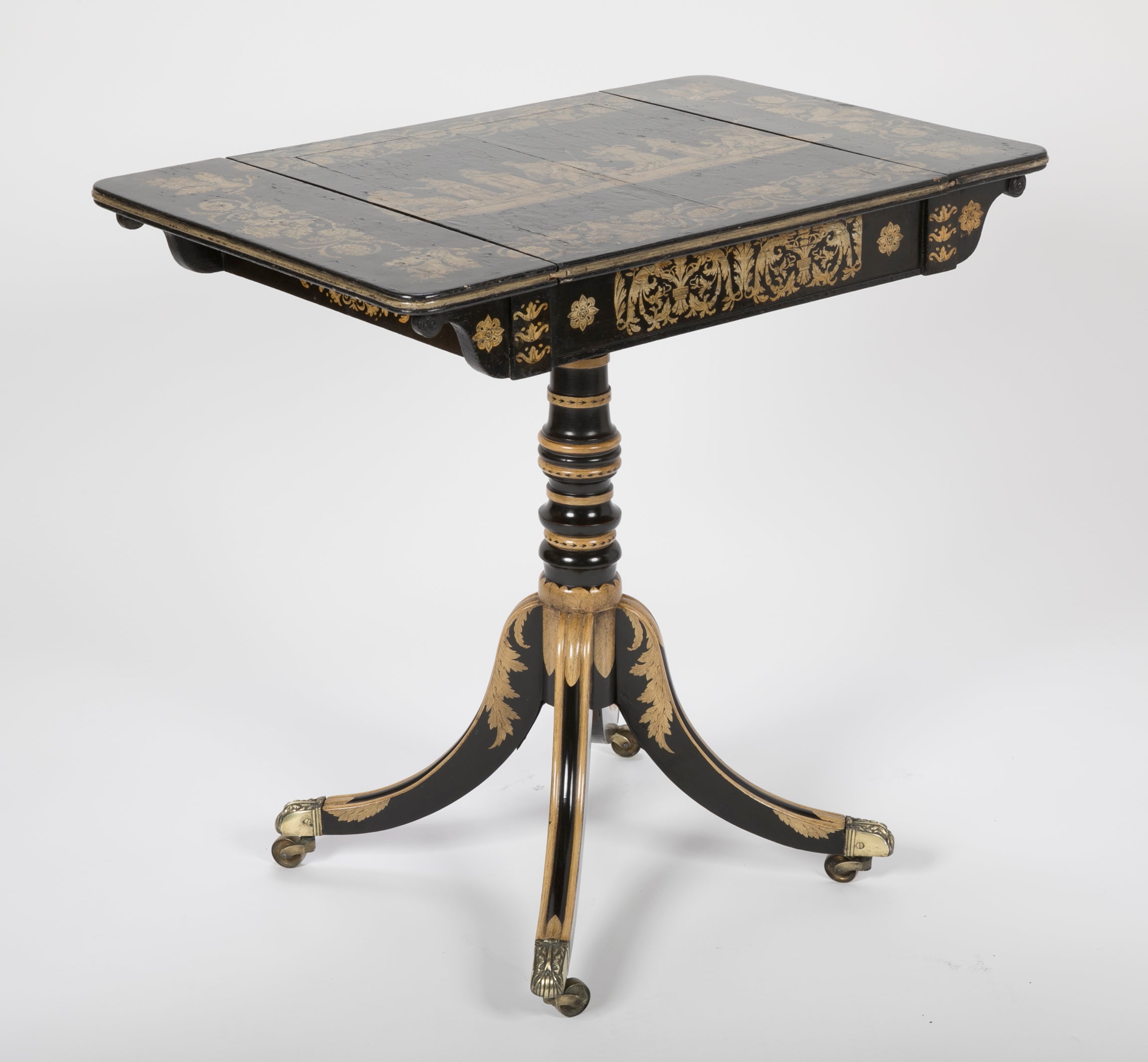 An English Regency Penwork Games Table